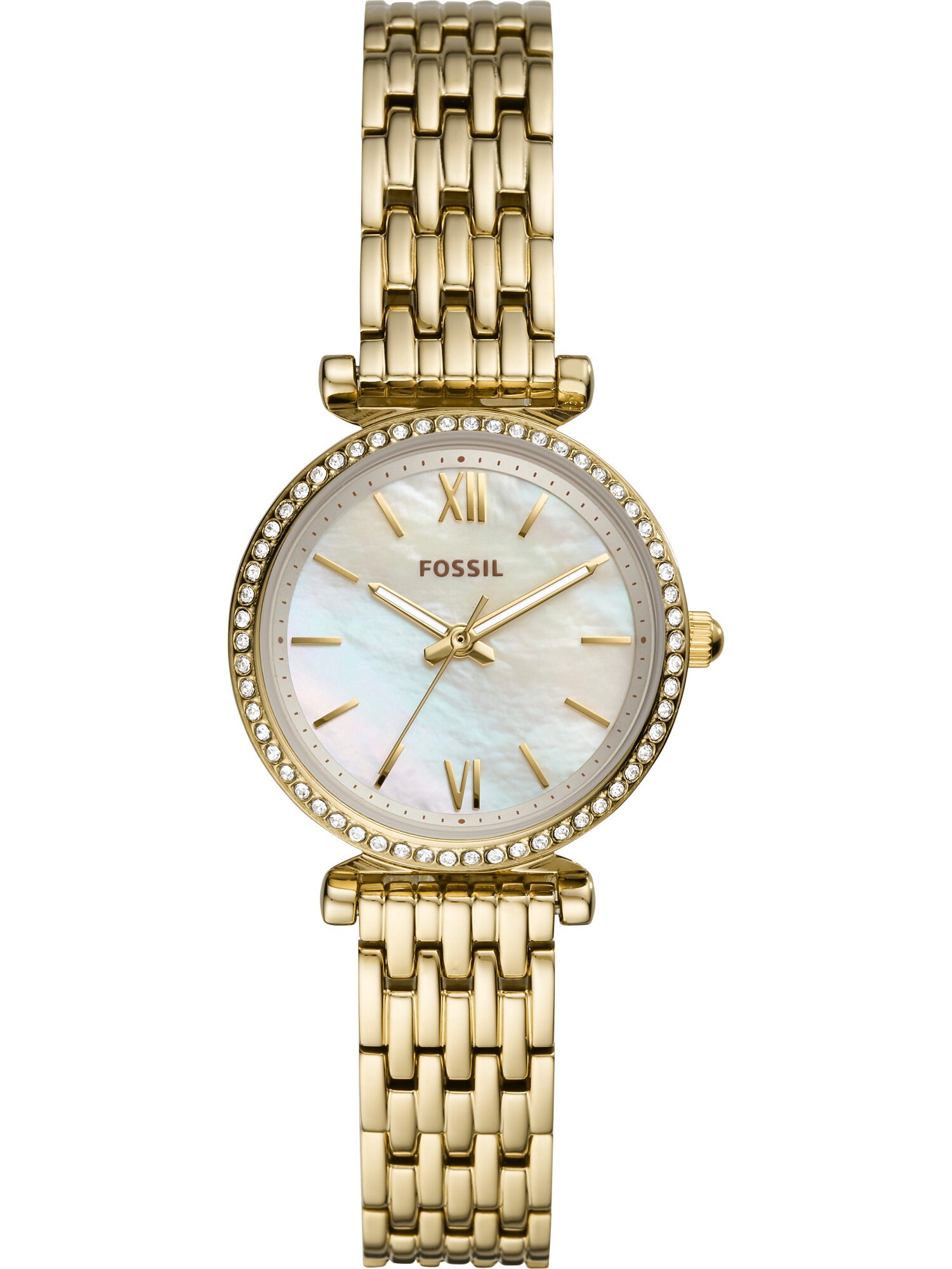 FOSSIL Analógové hodinky 'Carlie Mini' zlatá