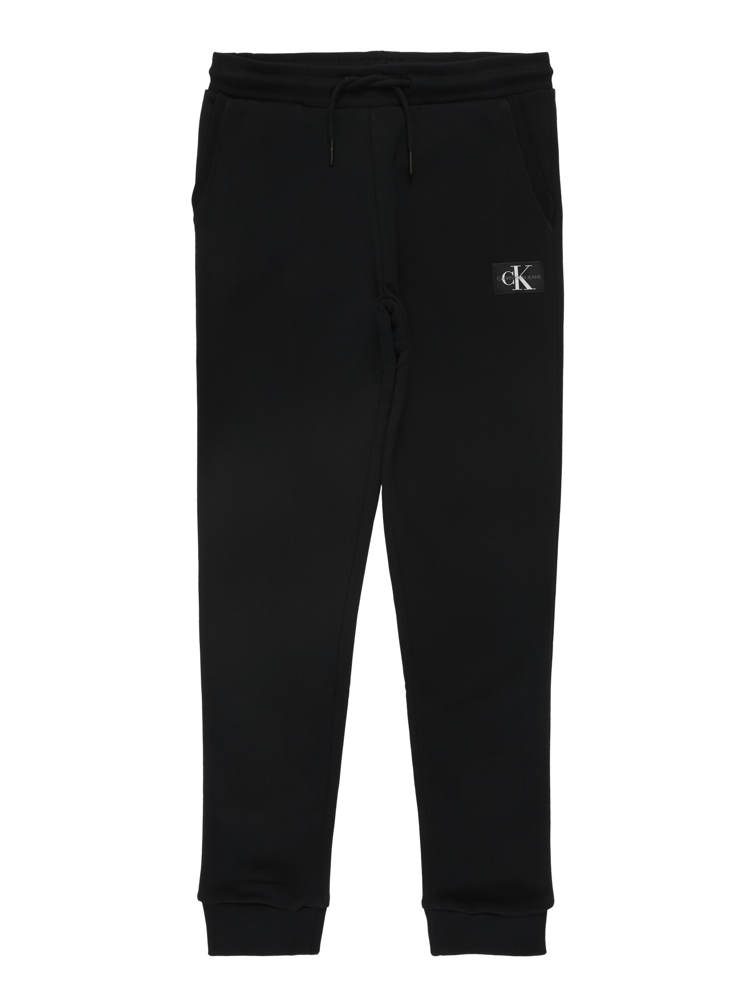 Calvin Klein Jeans Kelnės 'MONOGRAM SWEATPANTS, BAE, 16'  juoda