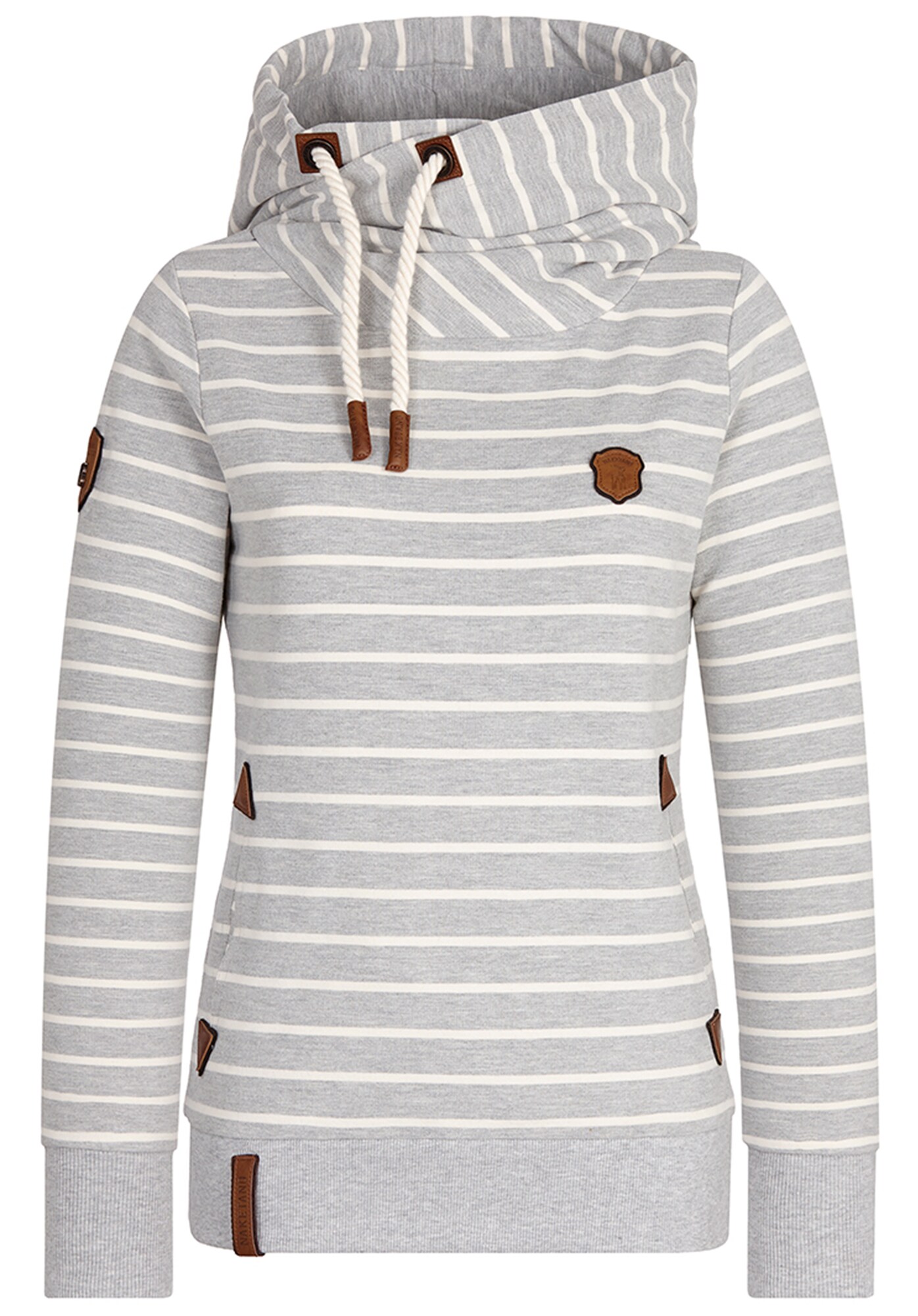 Naketano Dames Sweatshirt Grijs Wit naketano kopen in de aanbieding