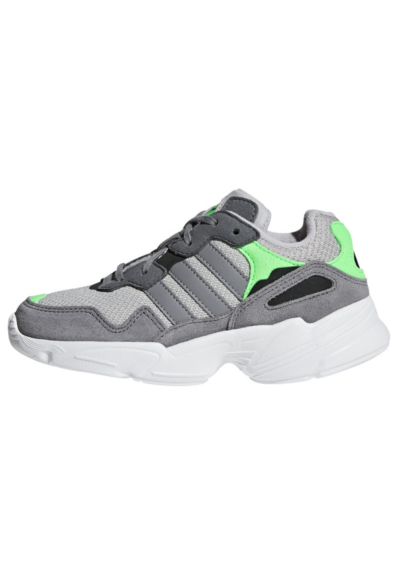 Adidas Originals Meisjes Sneakers Yung 96 C Grijs Neongroen Pink adidas originals kopen in de aanbieding