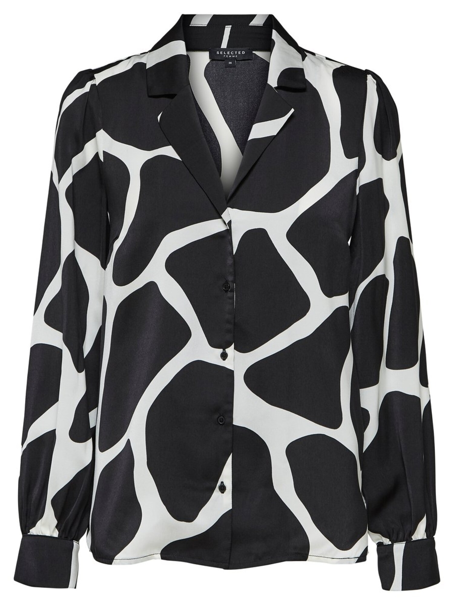 Selected Femme Dames Shirt Zwart Wit selected femme kopen in de aanbieding