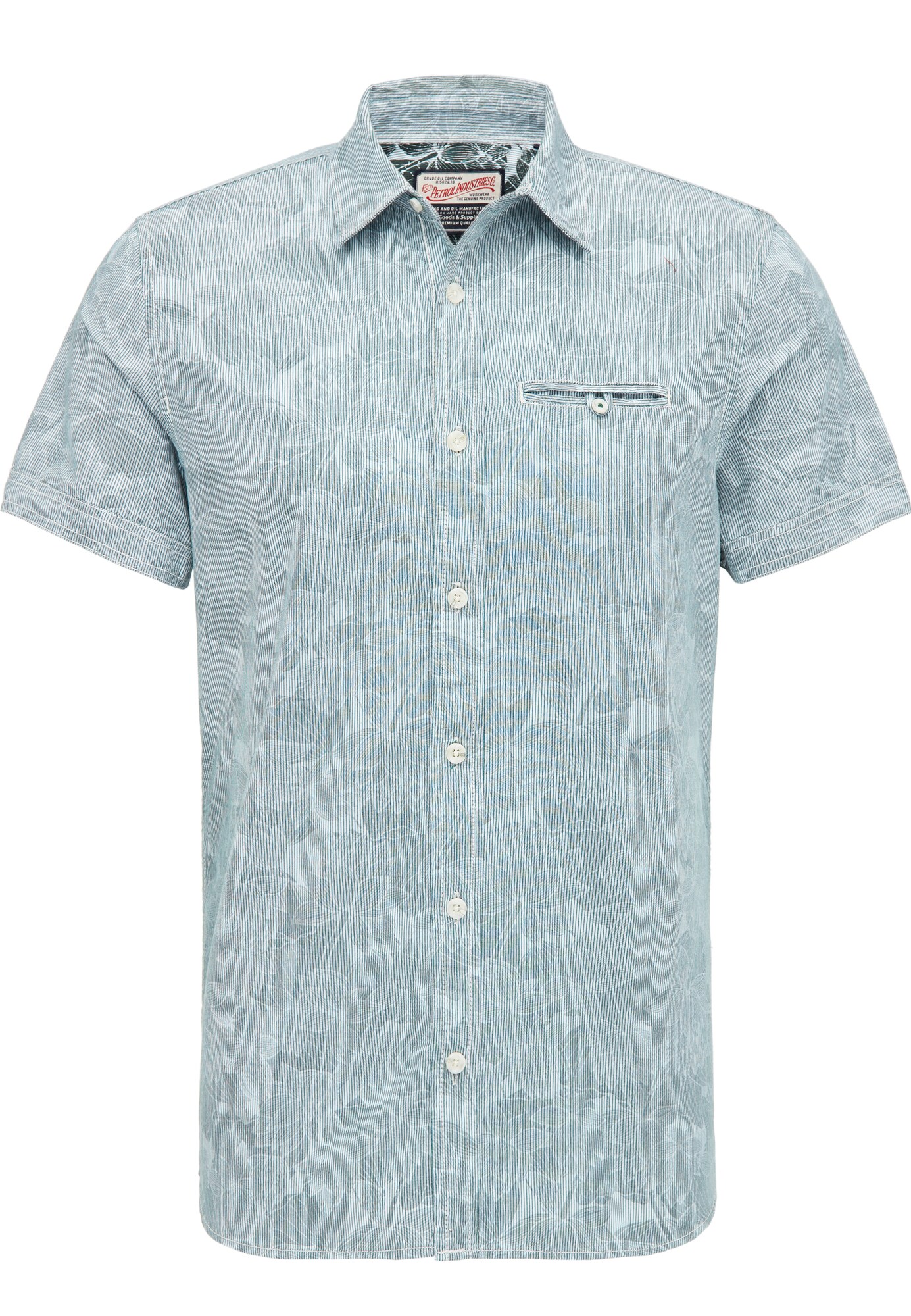 Petrol Industries Heren Overhemd Grijs Grasgroen petrol industries kopen in de aanbieding