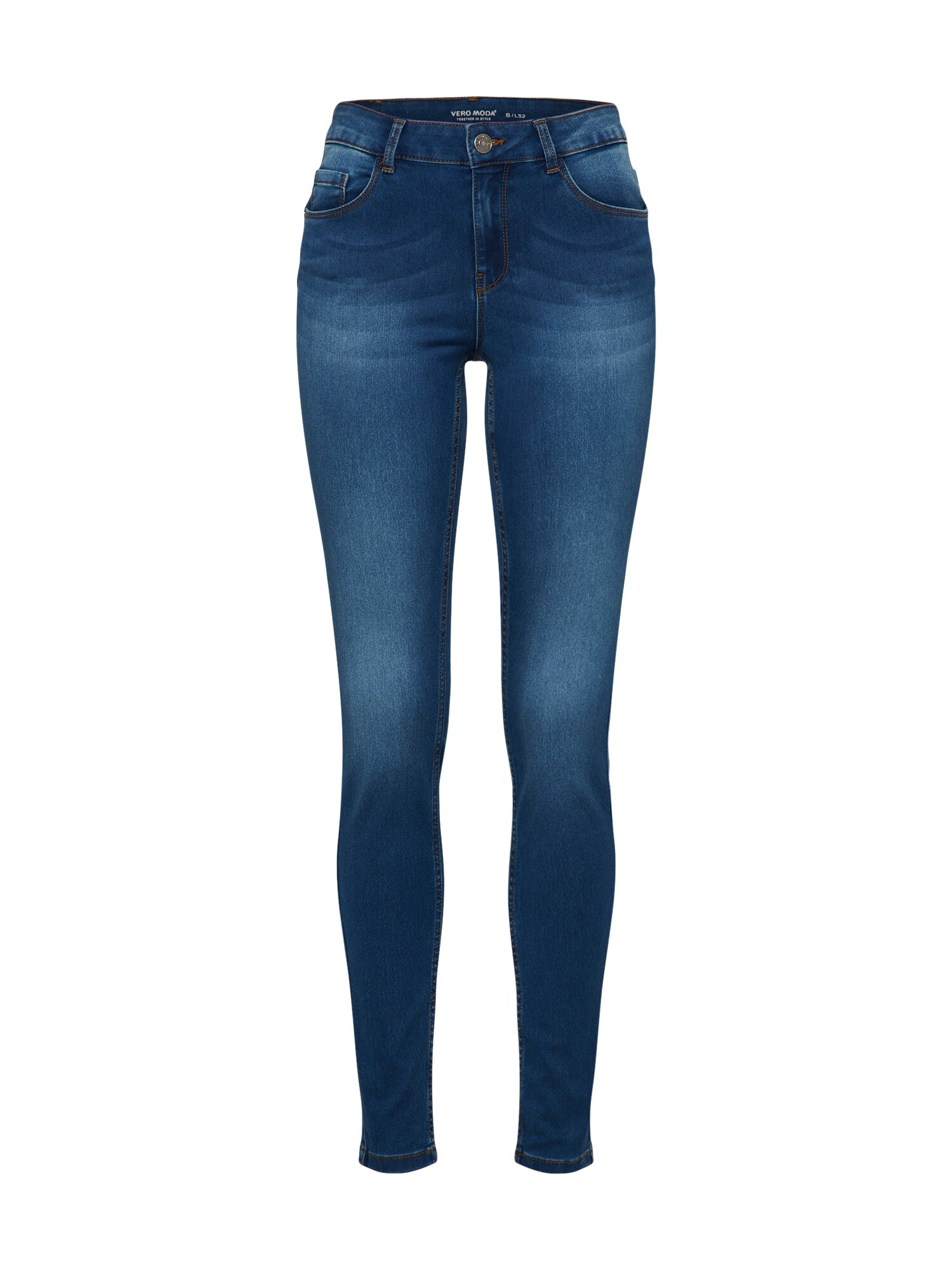 Vero Moda Dames Jeans Vmseven Vi510 Noos Blauw Denim vero moda kopen in de aanbieding