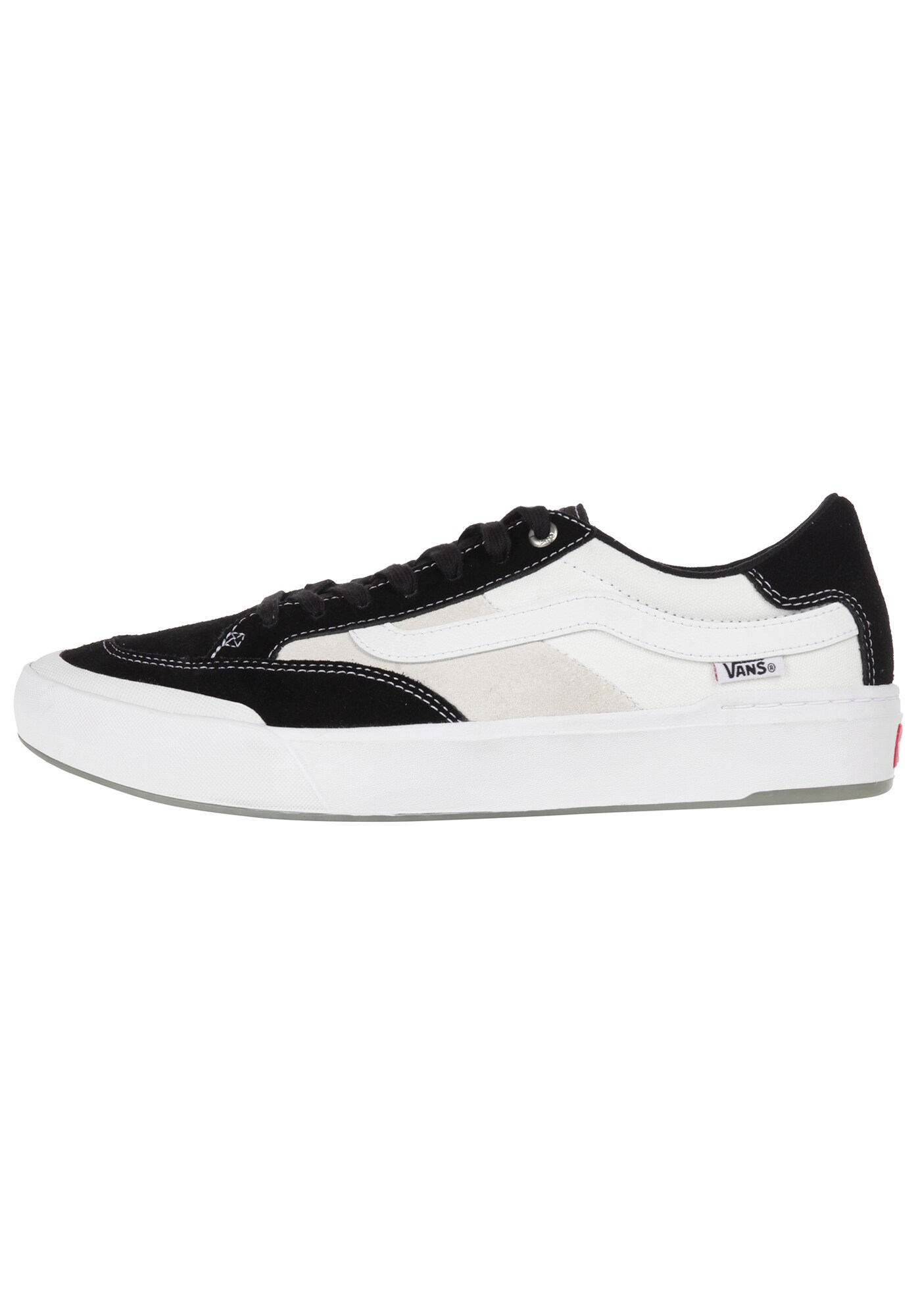 Vans Heren Sneakers Laag Berle Pro Lichtgrijs Zwart Wit vans kopen in de aanbieding