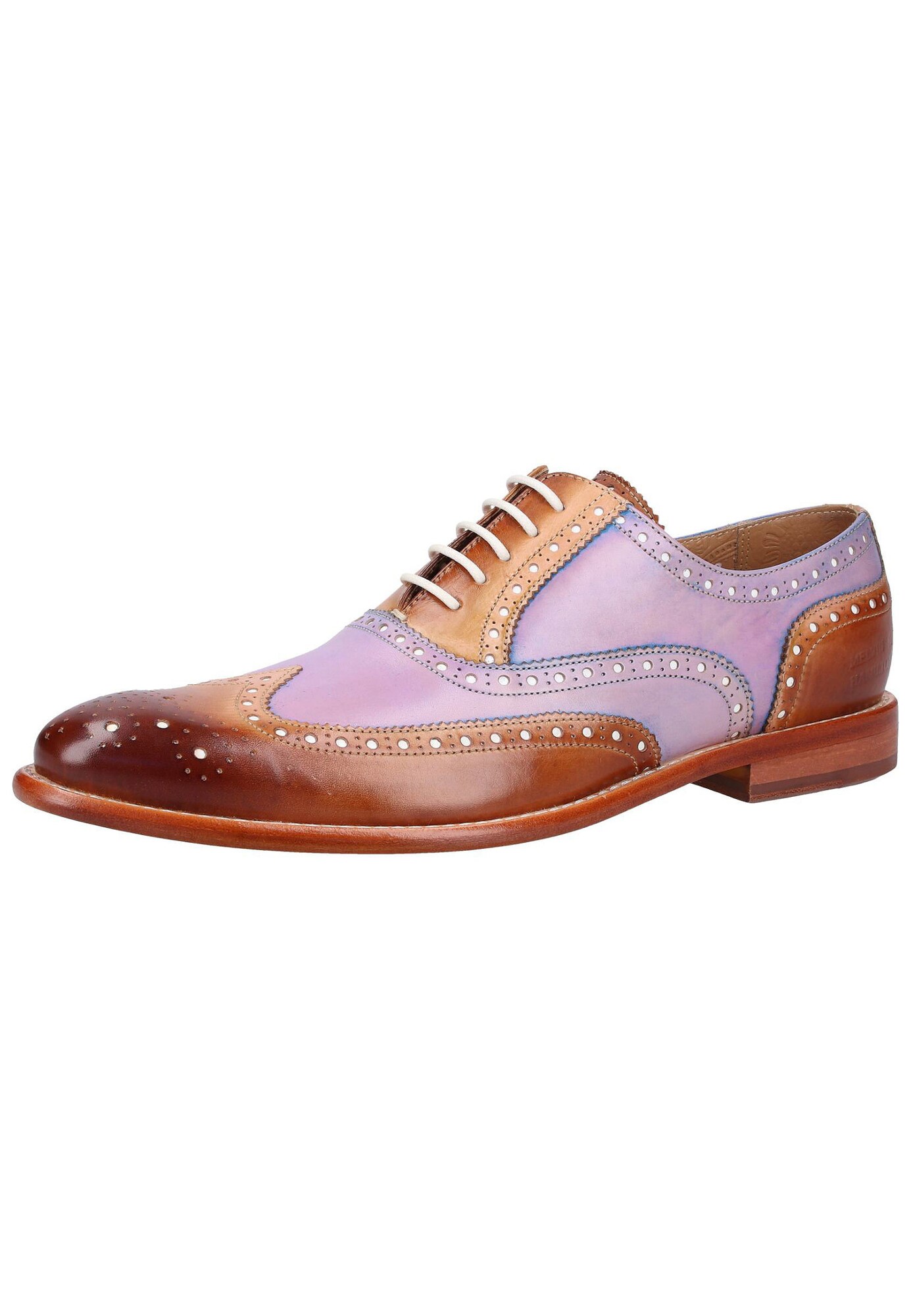 Melvin Hamilton Heren Veterschoen Bruin Lichtlila melvin hamilton kopen in de aanbieding