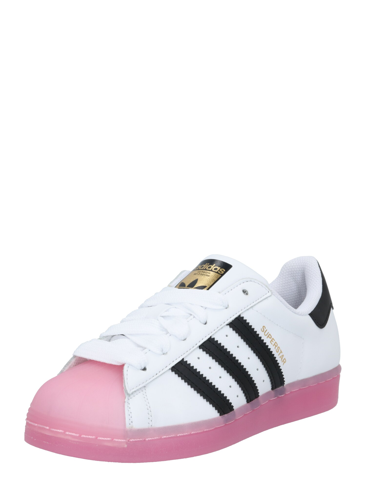 ADIDAS ORIGINALS Sportbačiai be auliuko 'Superstar'  juoda / rožinė / balta