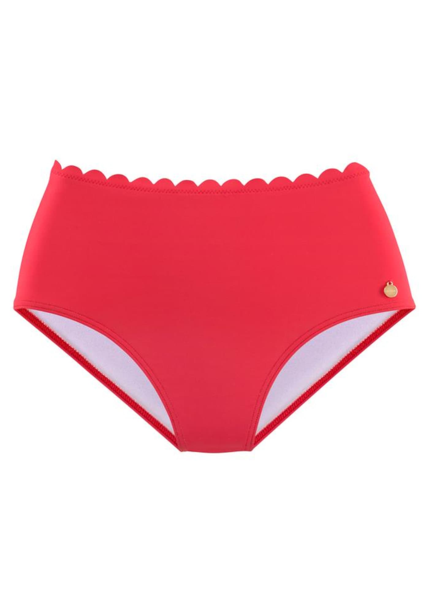 LASCANA Slip costum de baie Scallop  roșu