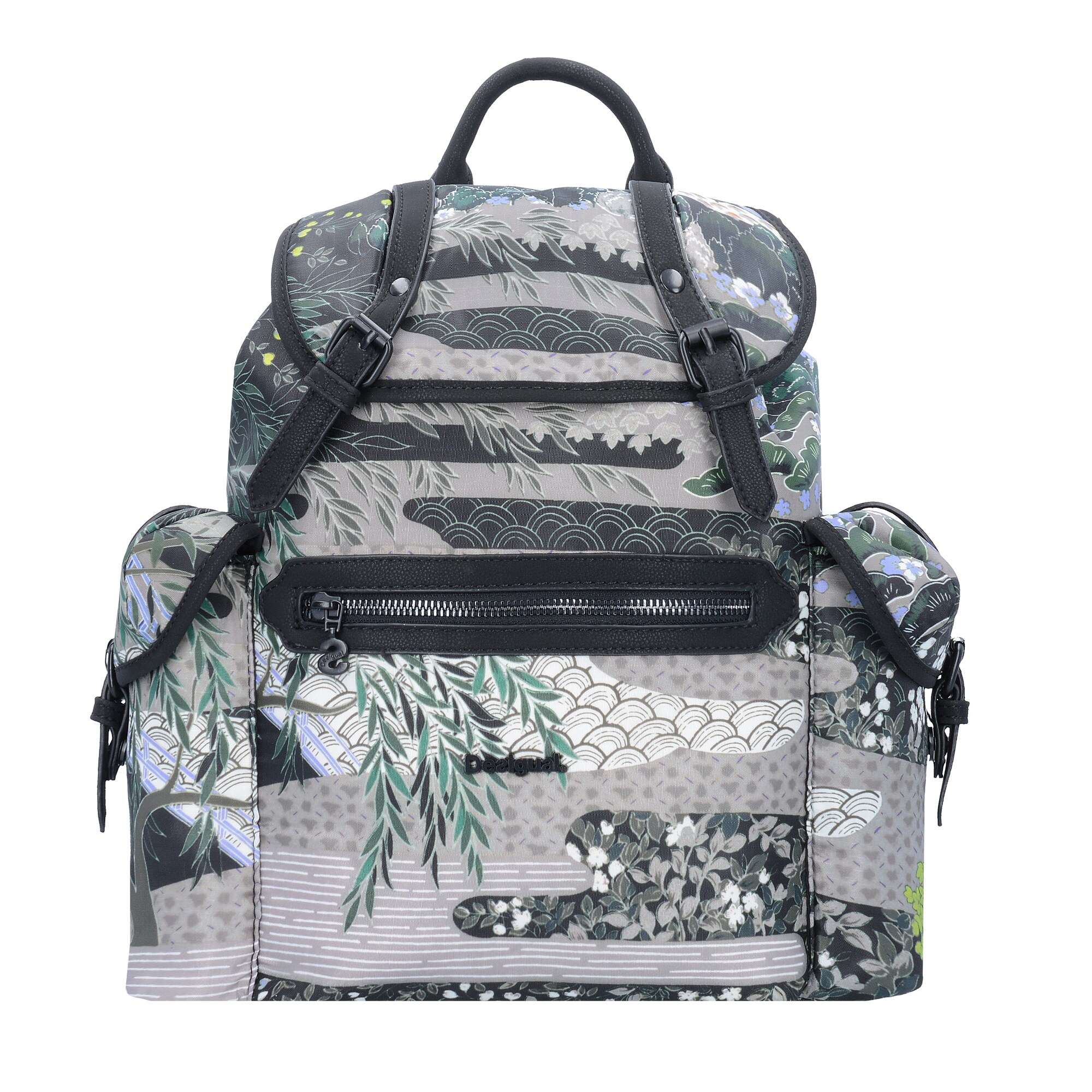 Desigual Dames Rugzak Explorer Victoria Grijs Kaki desigual kopen in de aanbieding