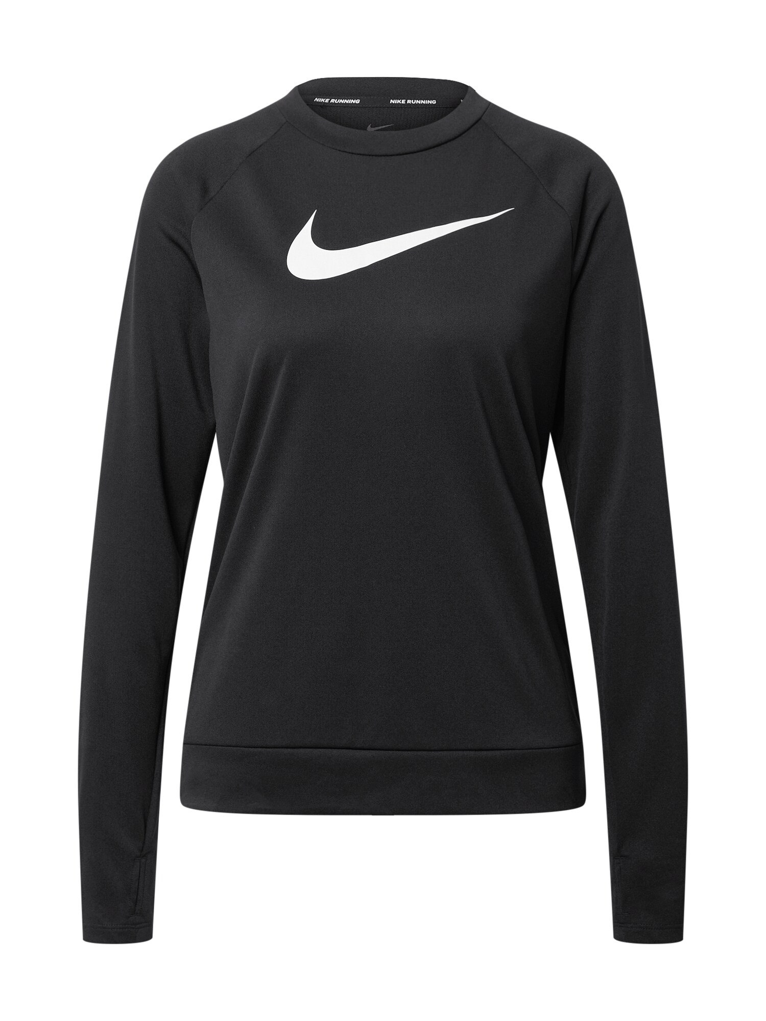 NIKE Sportiniai marškinėliai 'Swoosh'  balta / juoda