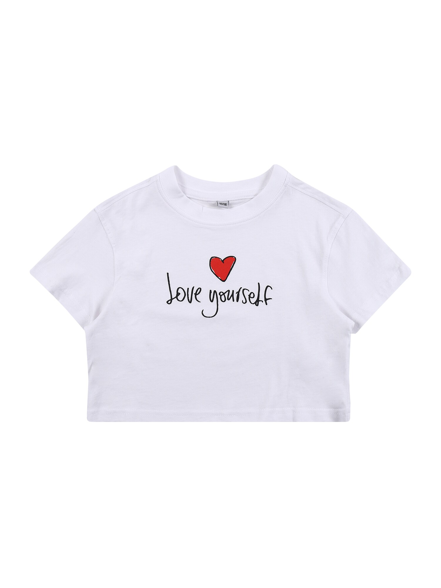Mister Tee Marškinėliai 'Love Yourself'  raudona / balta