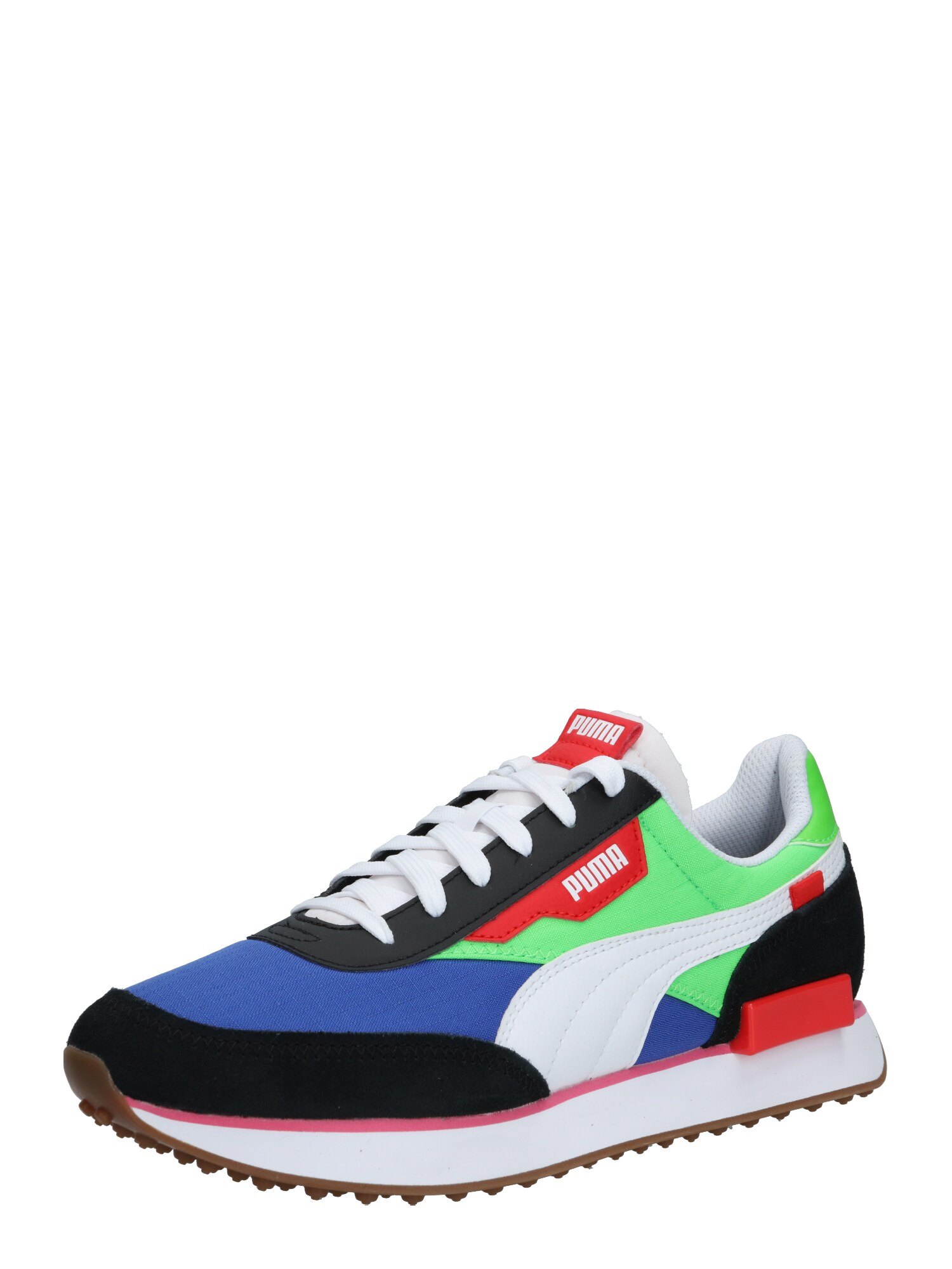 PUMA Sportbačiai be auliuko 'RIDER PLAY ON'  tamsiai mėlyna / neoninė žalia / juoda