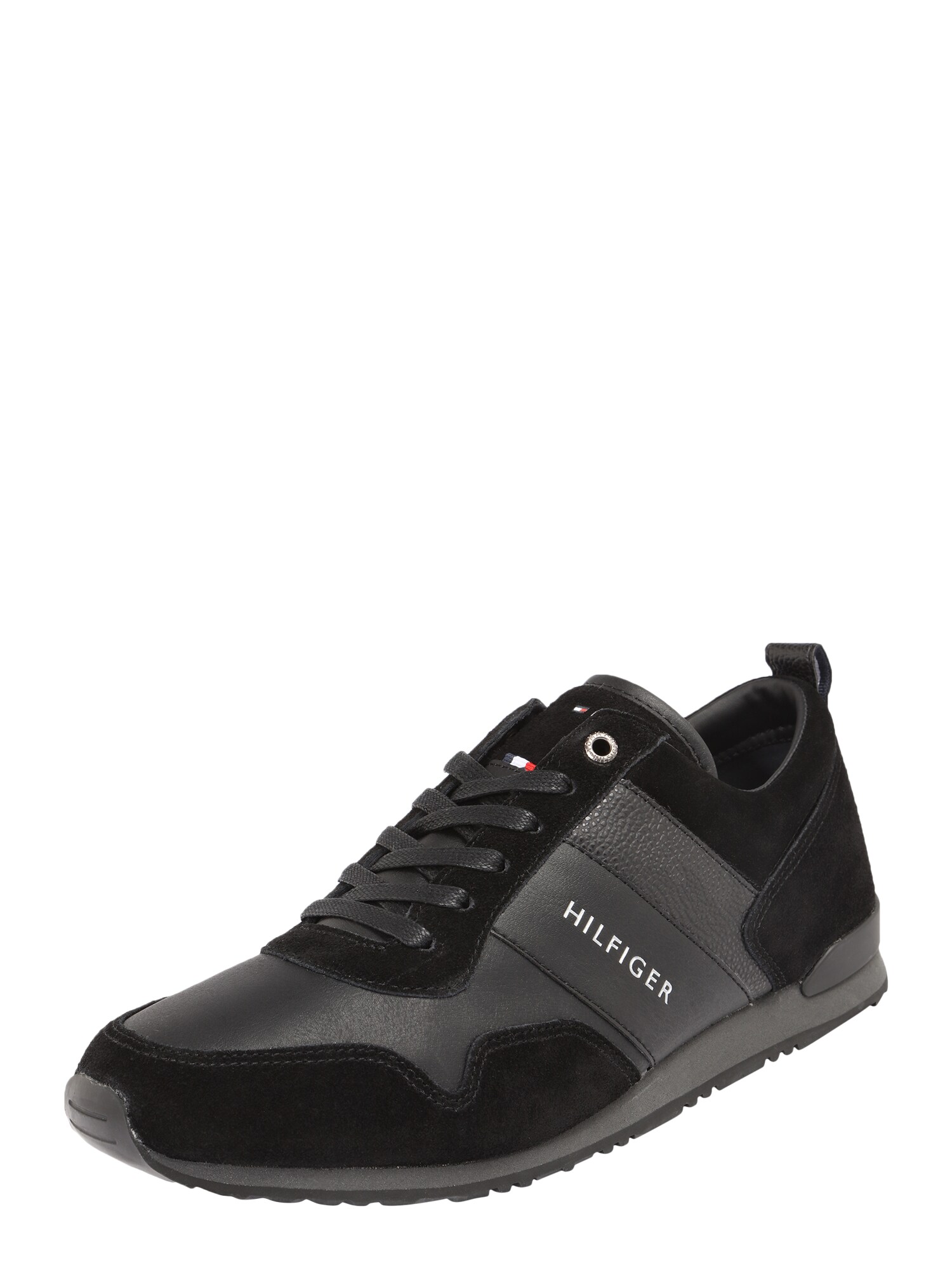 Tommy Hilfiger Heren Sneakers Laag Donkergrijs Zwart tommy hilfiger kopen in de aanbieding
