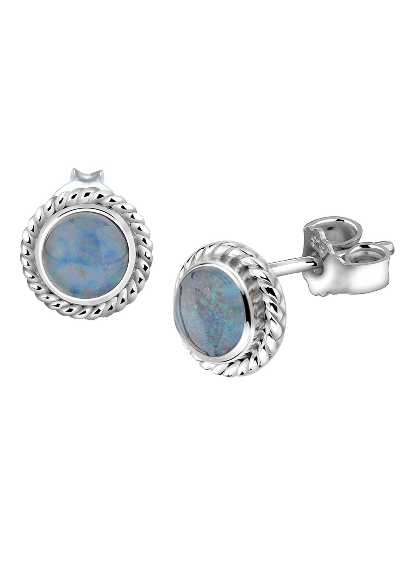 Nenalina Oorbellen Smoky Blue / Zilver