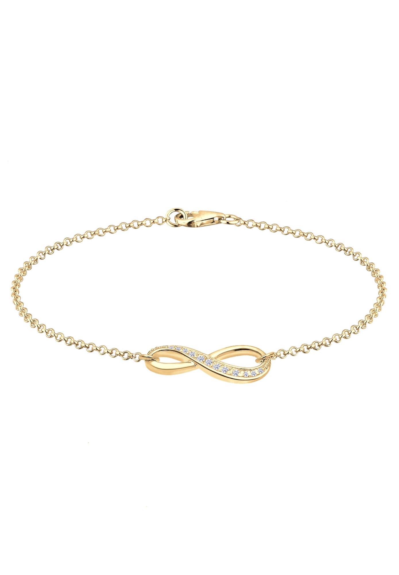 ELLI Brățară Infinity  auriu / transparent