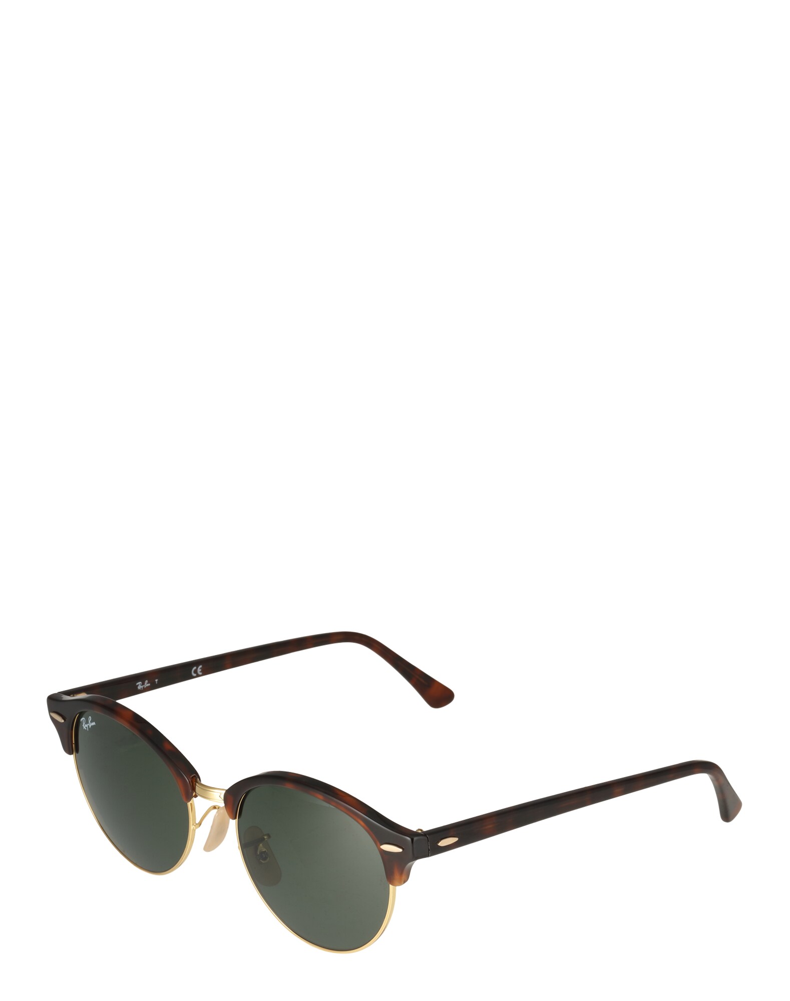 Ray-Ban Akiniai nuo saulės 'Clubround'  ruda / tamsiai ruda / margai žalia