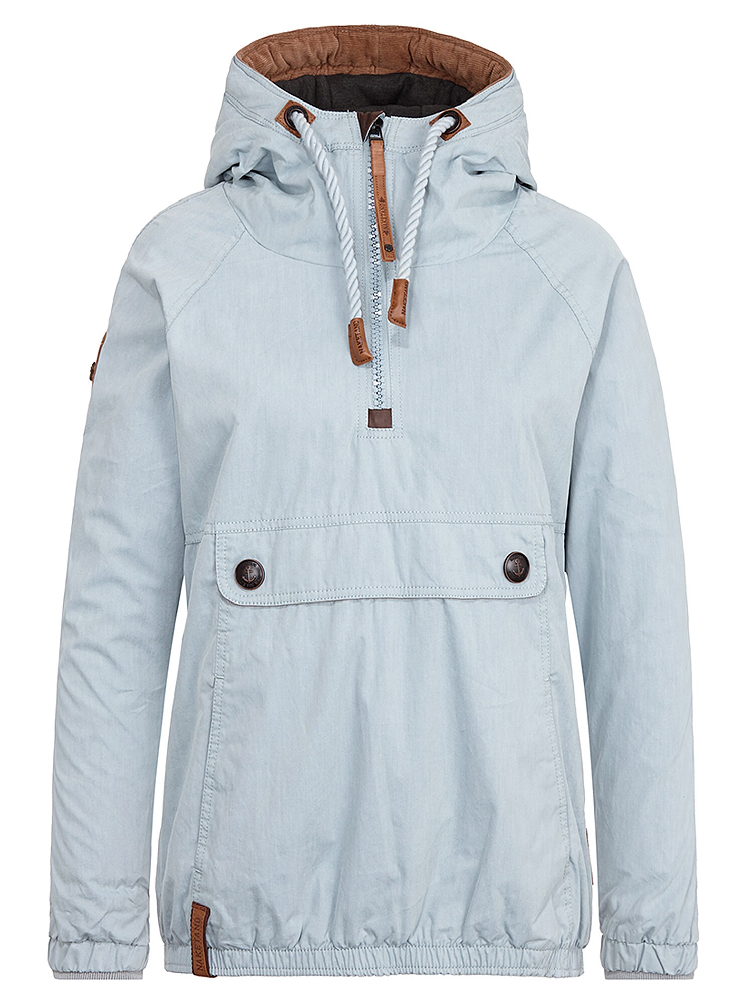 Naketano Dames Winterjas Lichtblauw Bruin naketano kopen in de aanbieding