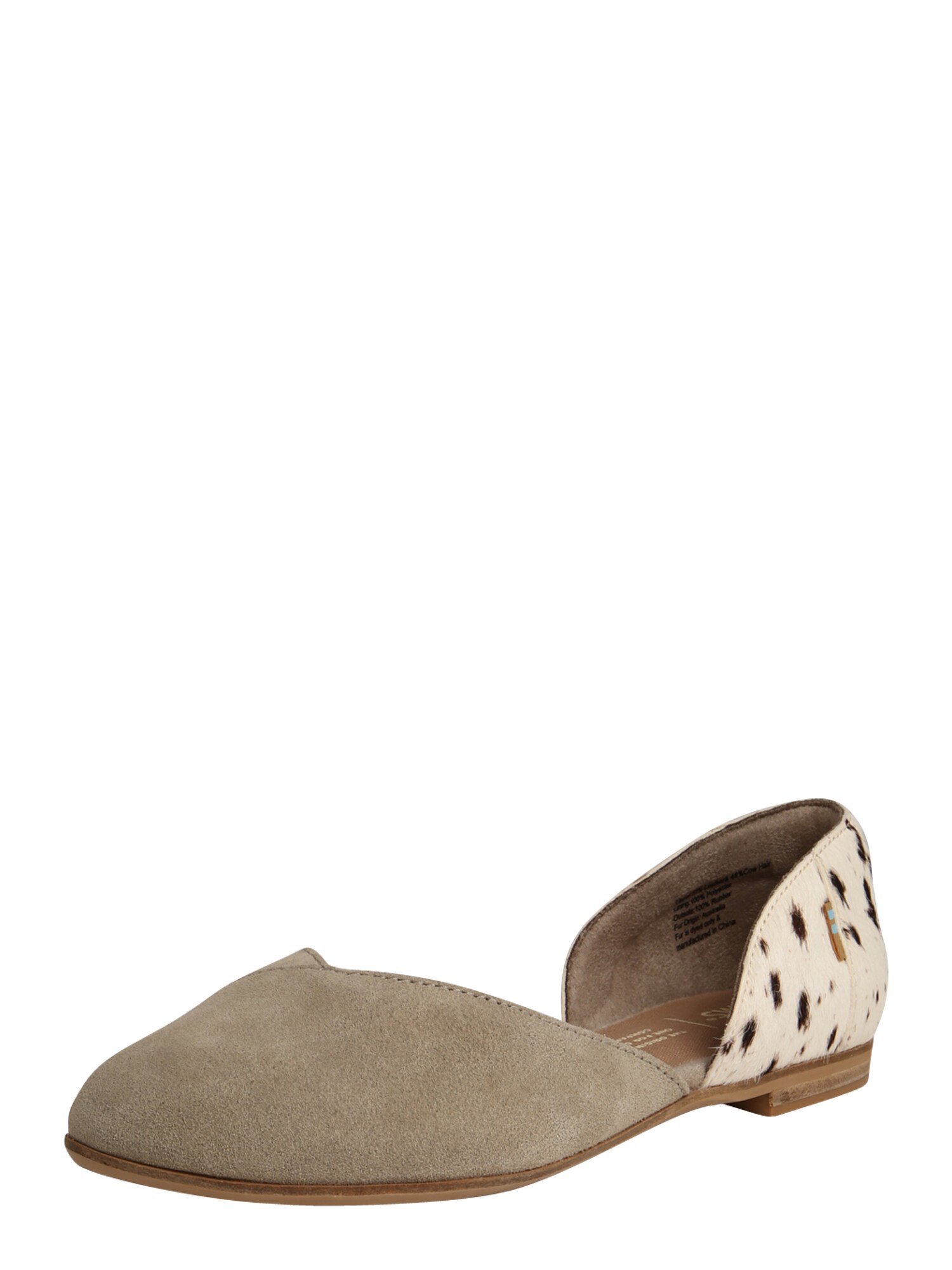TOMS Balerinos 'Julie D Orsay'  akmens / balta