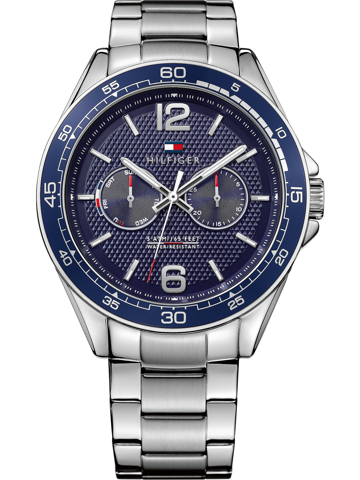 TOMMY HILFIGER Analoginis (įprastinio dizaino) laikrodis  sidabrinė / tamsiai mėlyna