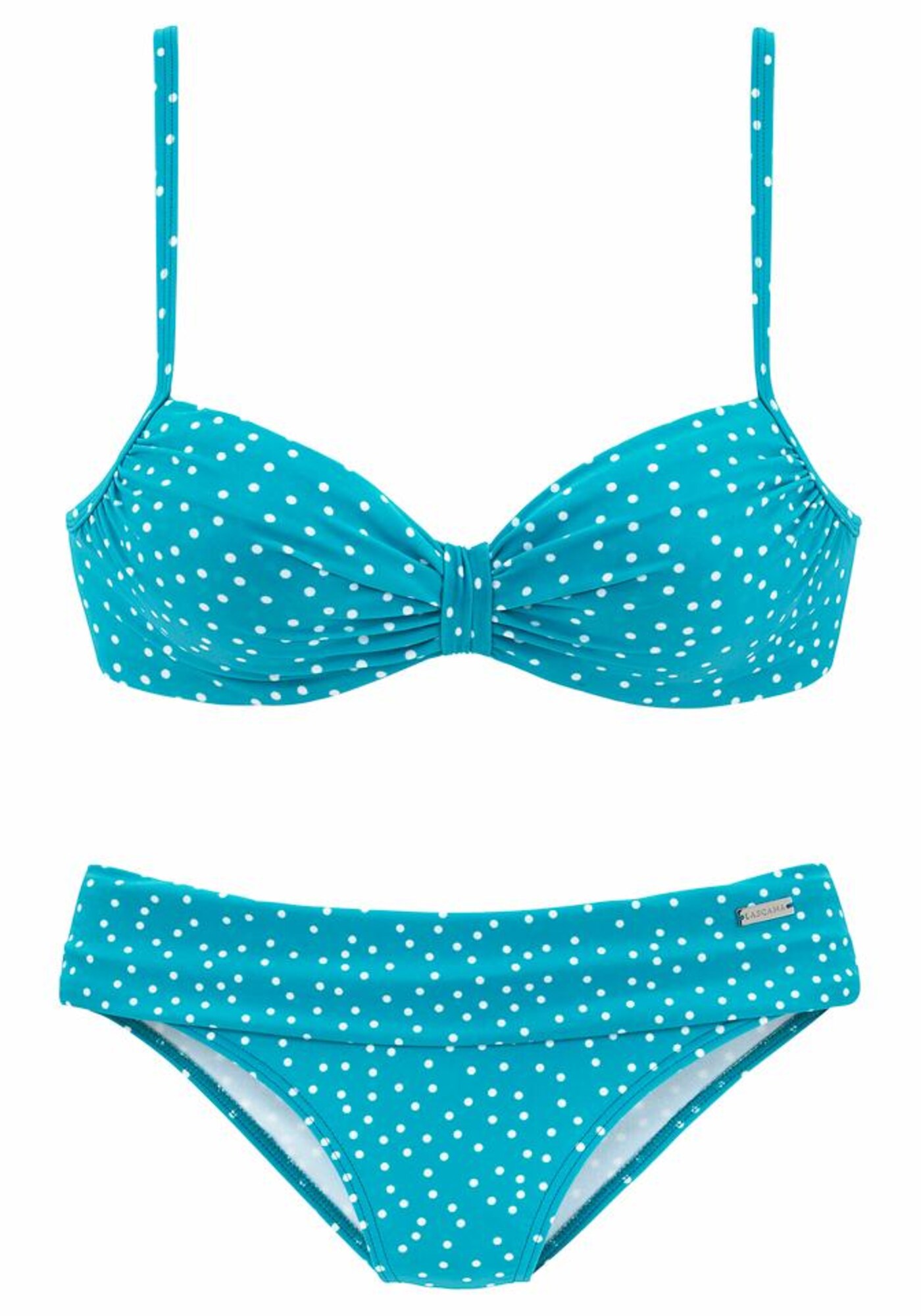 LASCANA Bikinis  neoninė mėlyna / balta