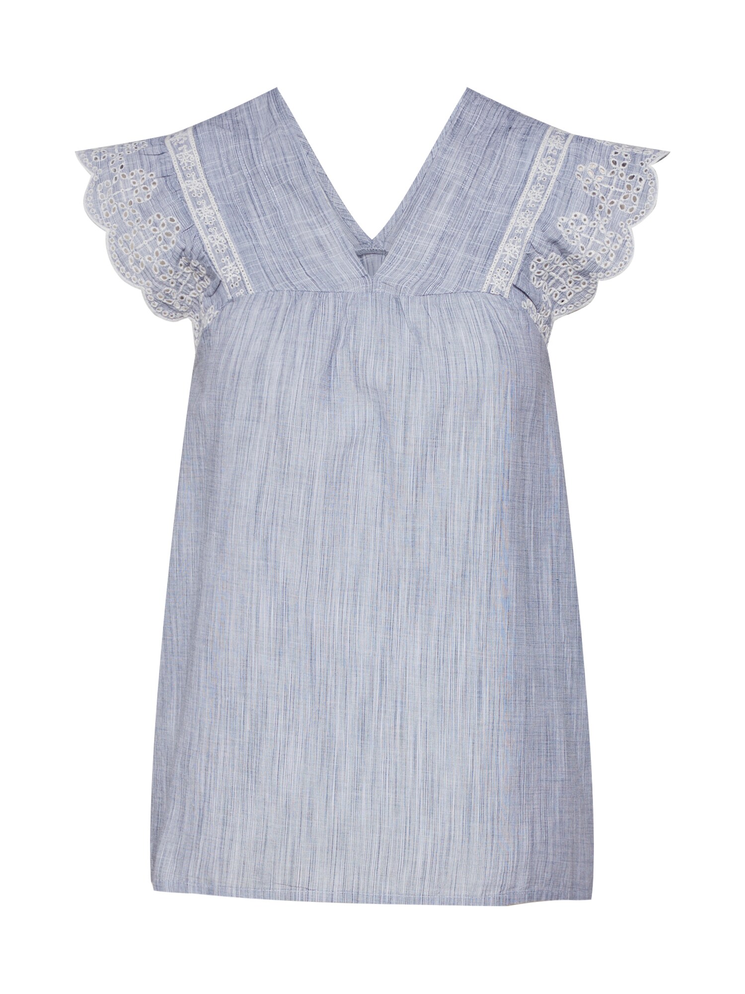 Gap Dames Top Chambray Lichtblauw Wit gap kopen in de aanbieding