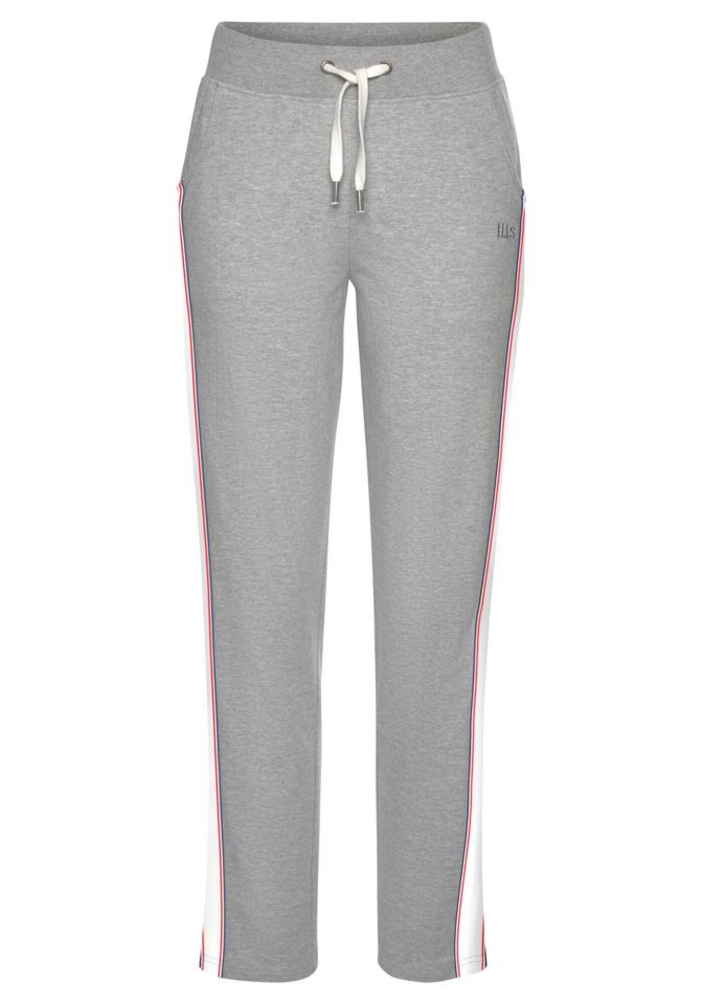 HIS JEANS Kelnės  balta / tamsiai mėlyna jūros spalva / margai pilka / spanguolių spalva
