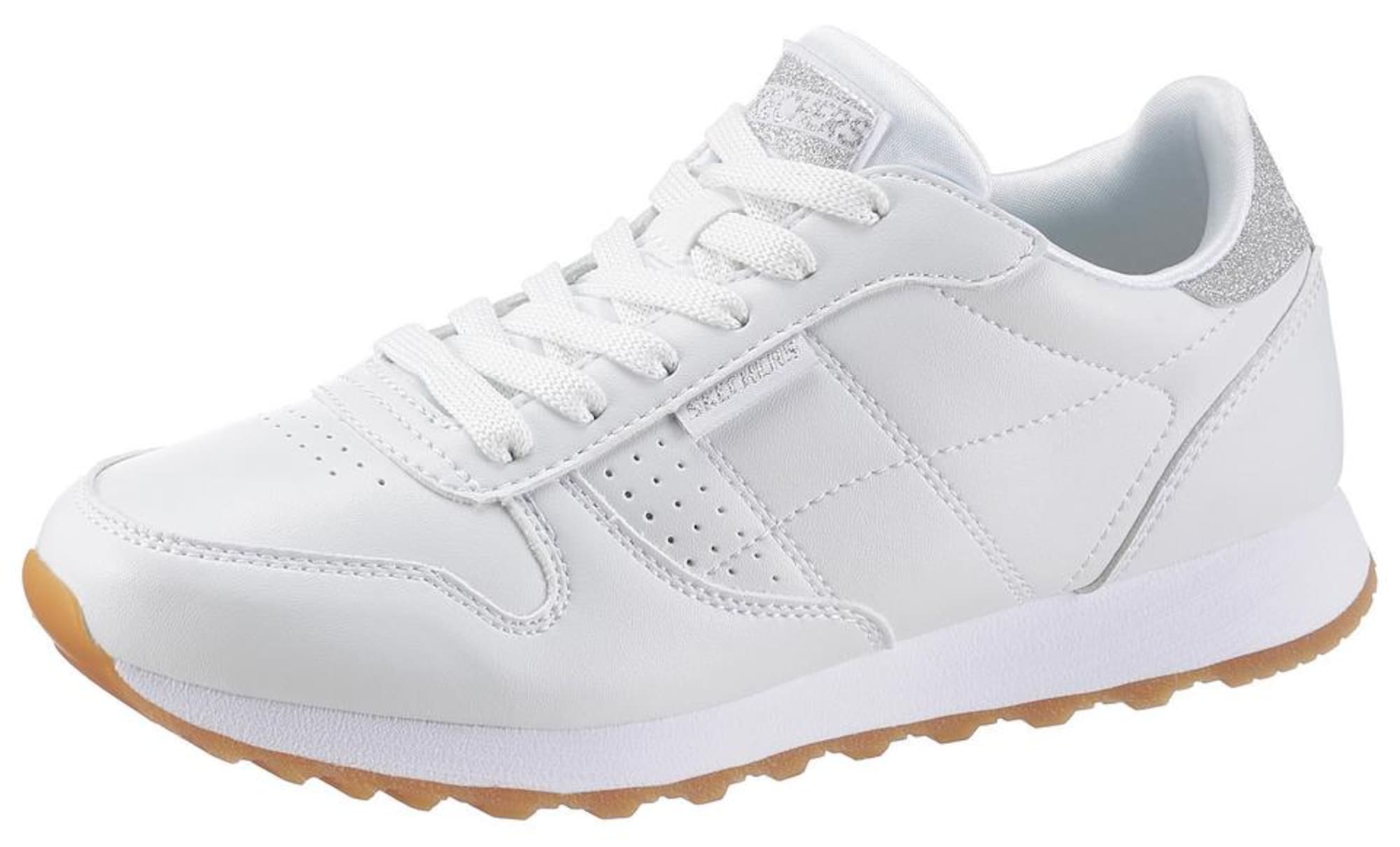 SKECHERS Nízke tenisky  šedobiela