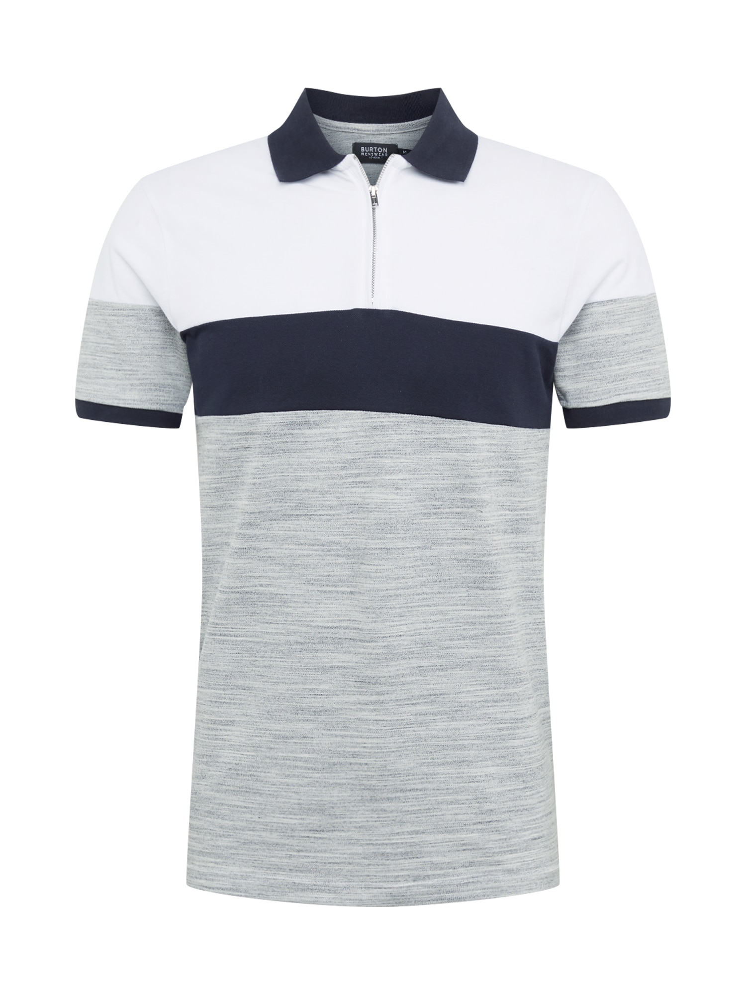 BURTON MENSWEAR LONDON Marškinėliai 'CS Spacedye'  pilka / balta / mėlyna