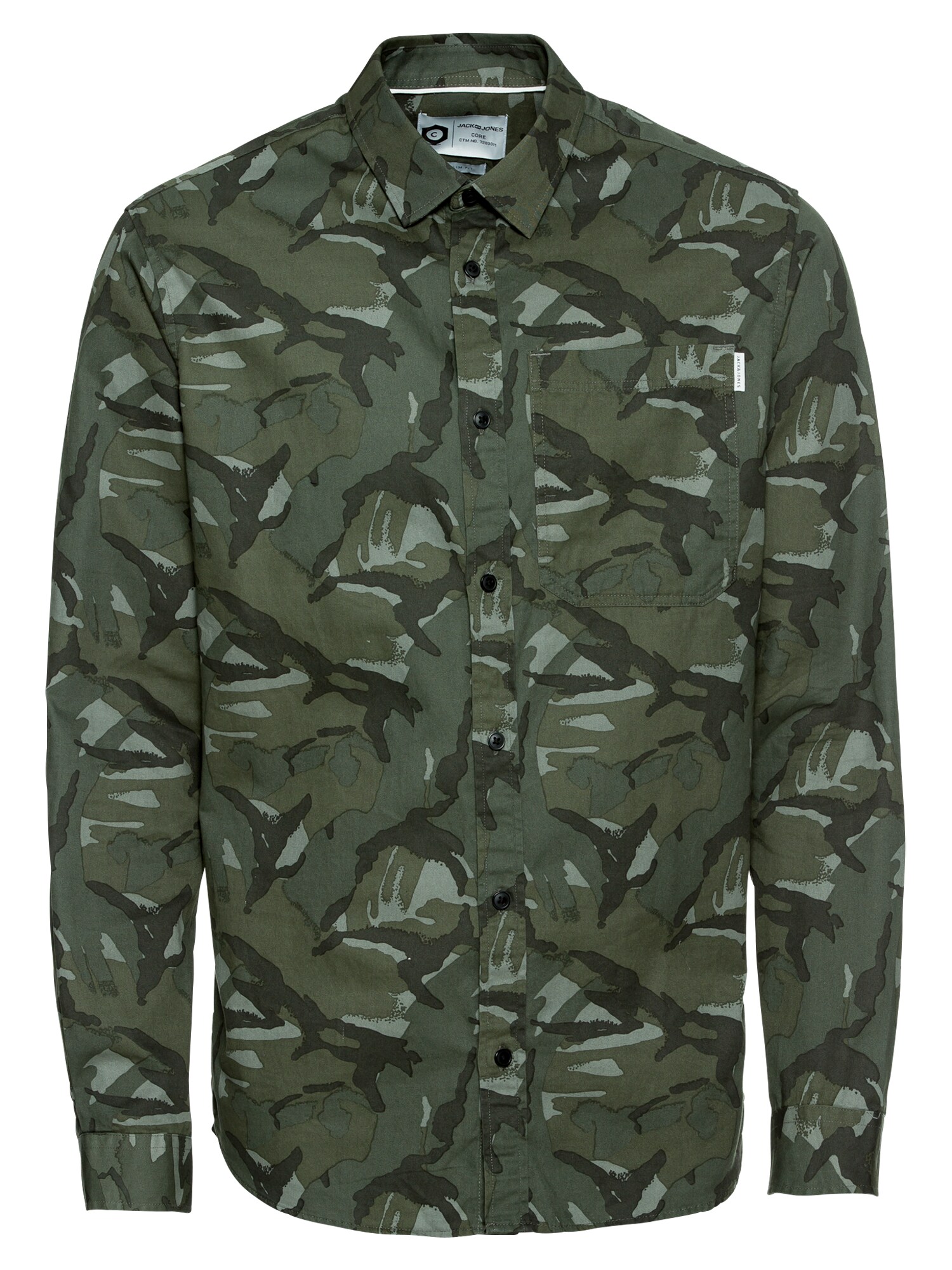 Jack And Jones Heren Overhemd Olijfgroen Donkergroen jack and jones kopen in de aanbieding