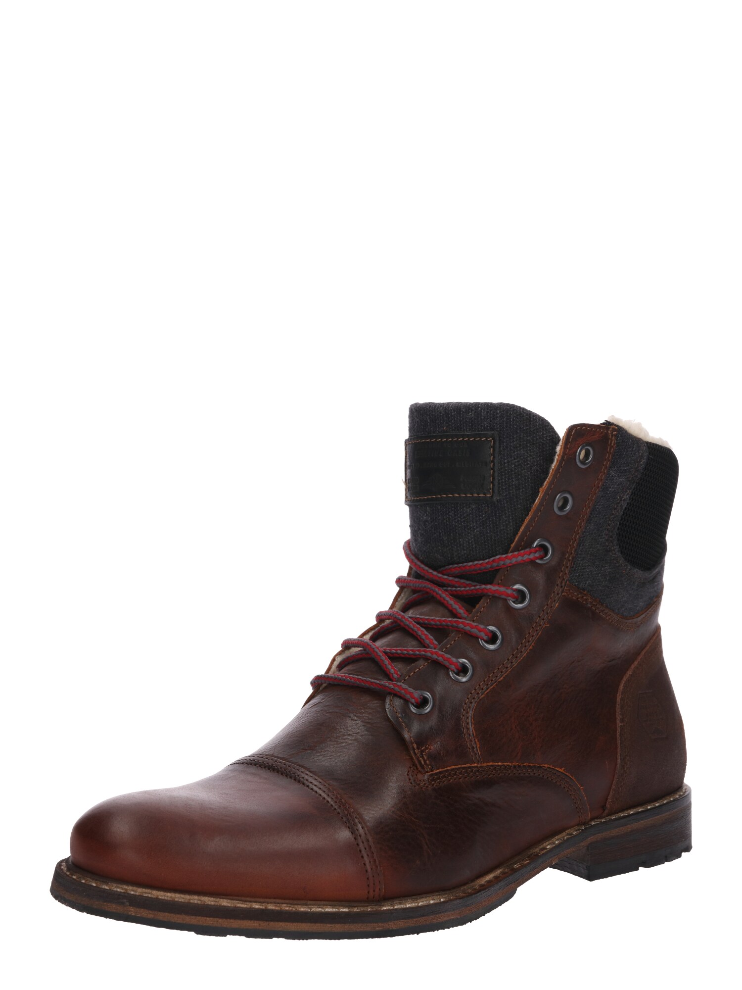 Bullboxer Heren Veterboots Roestbruin Donkergrijs bullboxer kopen in de aanbieding