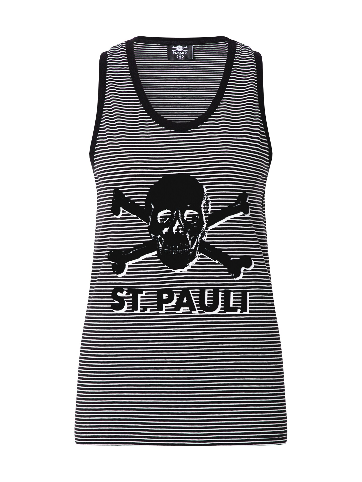 FC St. Pauli Sportiniai marškinėliai be rankovių 'Terry'  balta / juoda