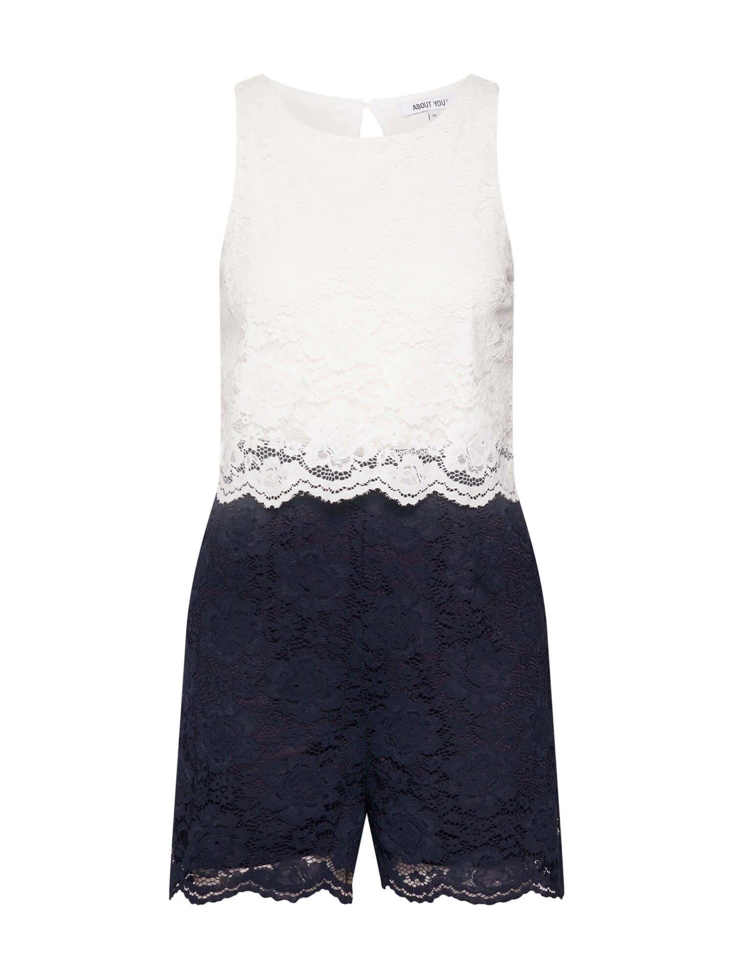 About You Dames Jumpsuit Fabiola Navy Wit about you kopen in de aanbieding