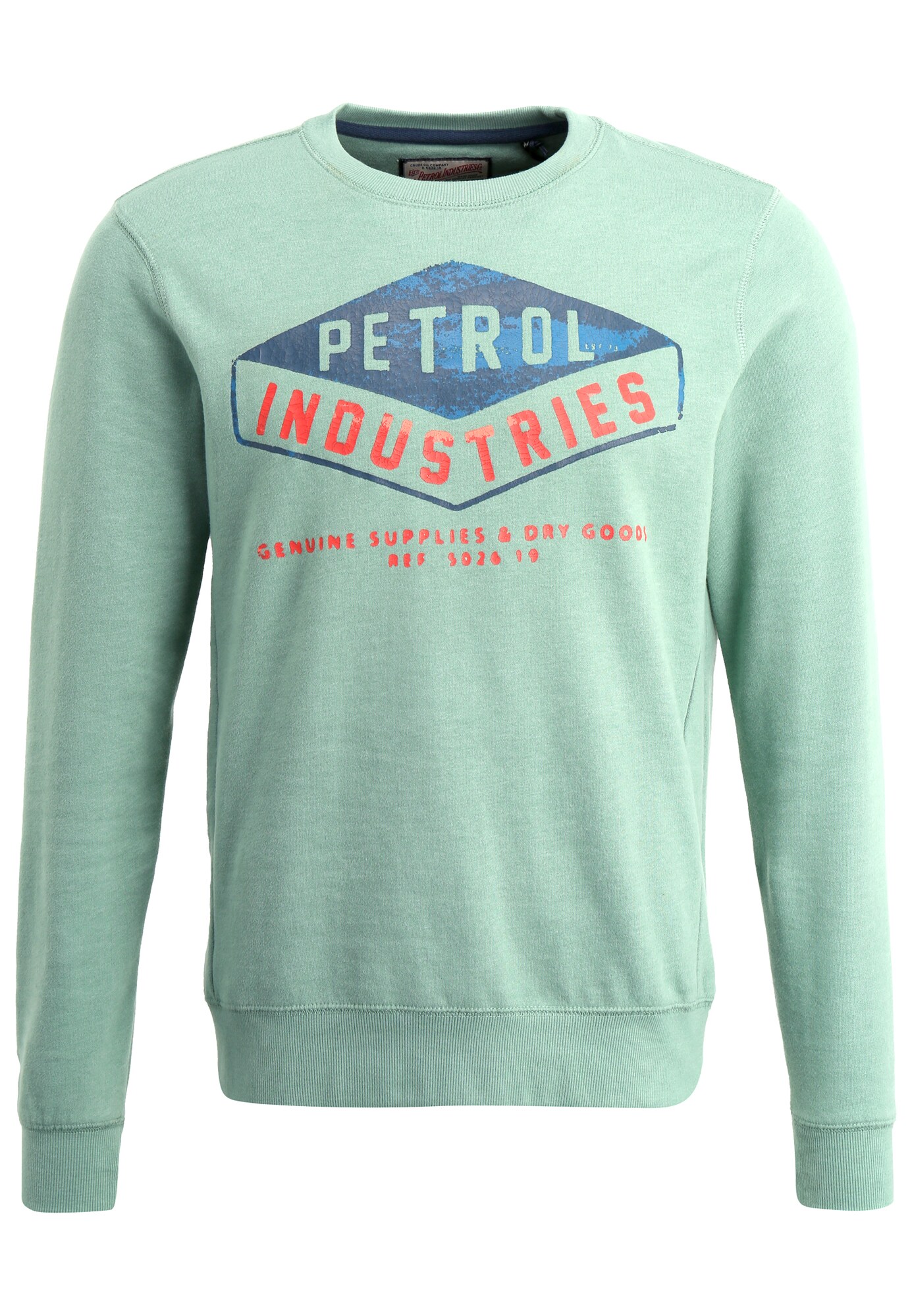 Petrol Industries Heren Sweatshirt Pastelgroen petrol industries kopen in de aanbieding