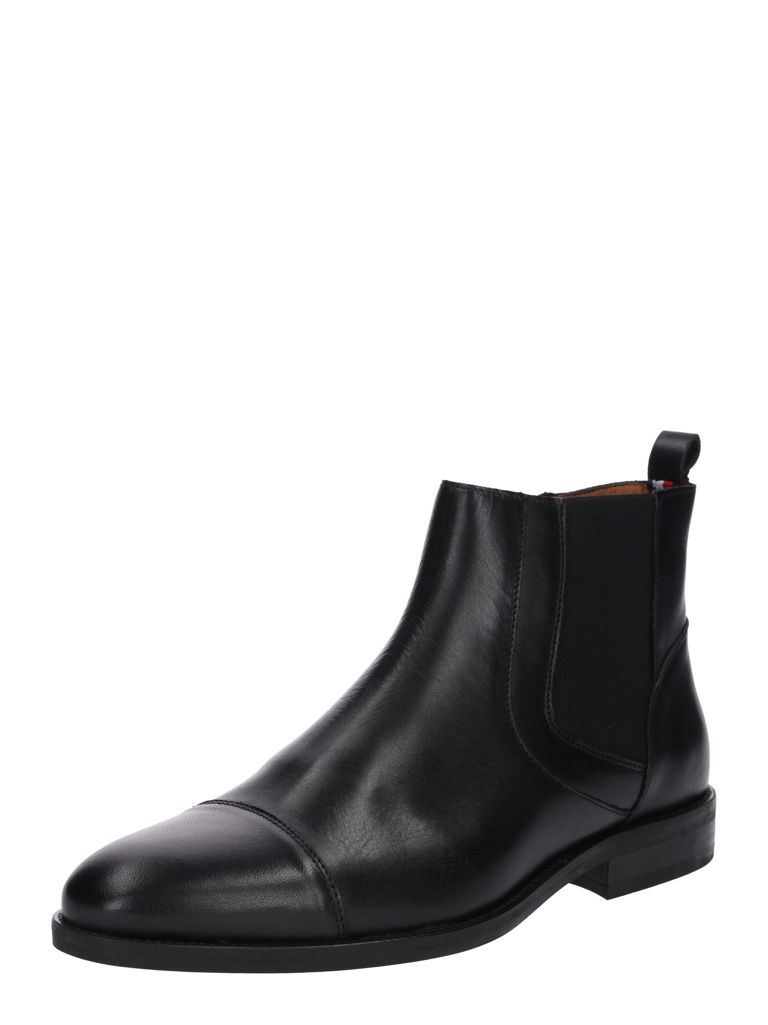 Tommy Hilfiger Heren Chelsea Boots Essential Leather Toecap Zwart tommy hilfiger kopen in de aanbieding