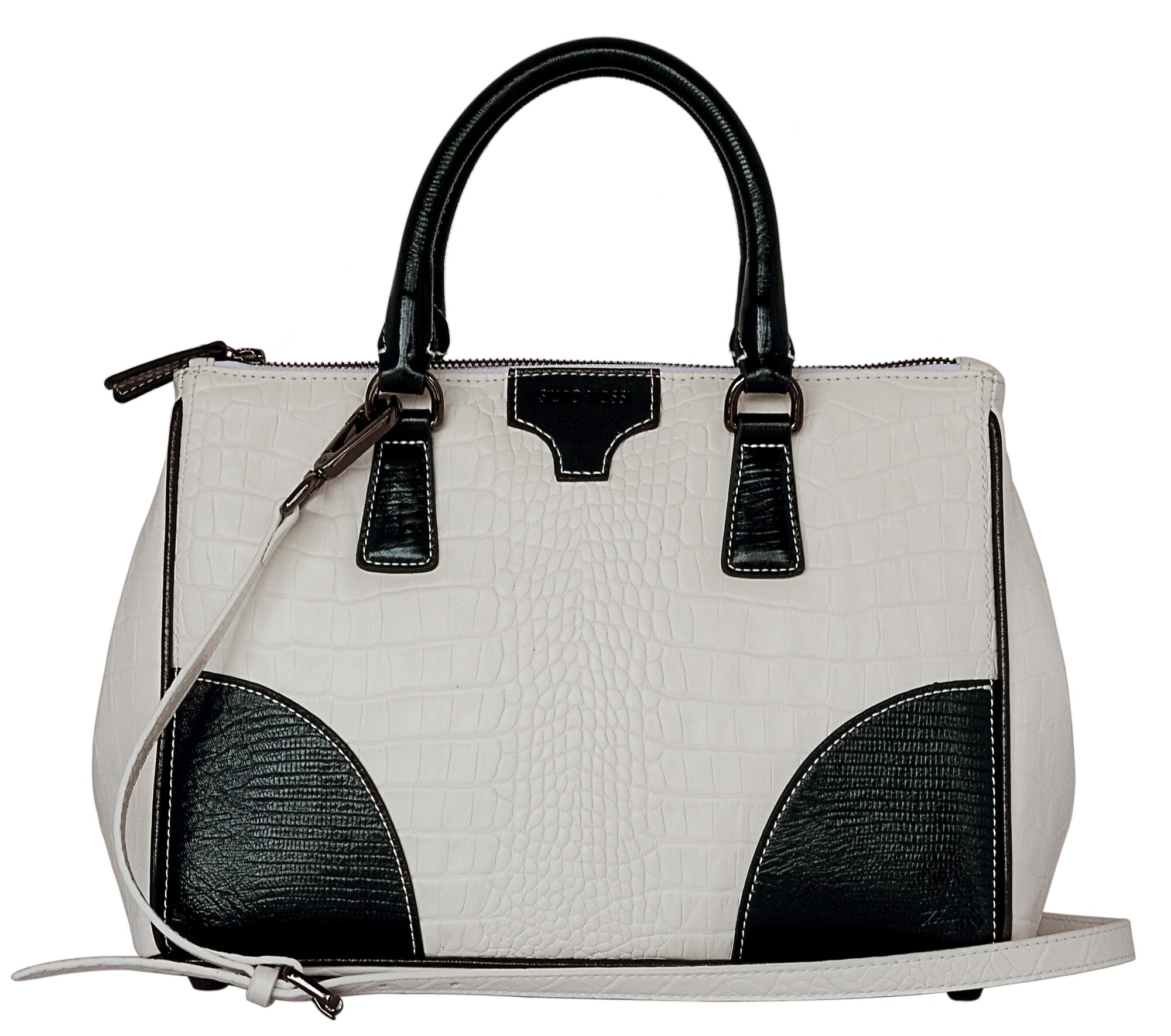 Silvio Tossi Dames Handtas Lichtgrijs Zwart silvio tossi kopen in de aanbieding