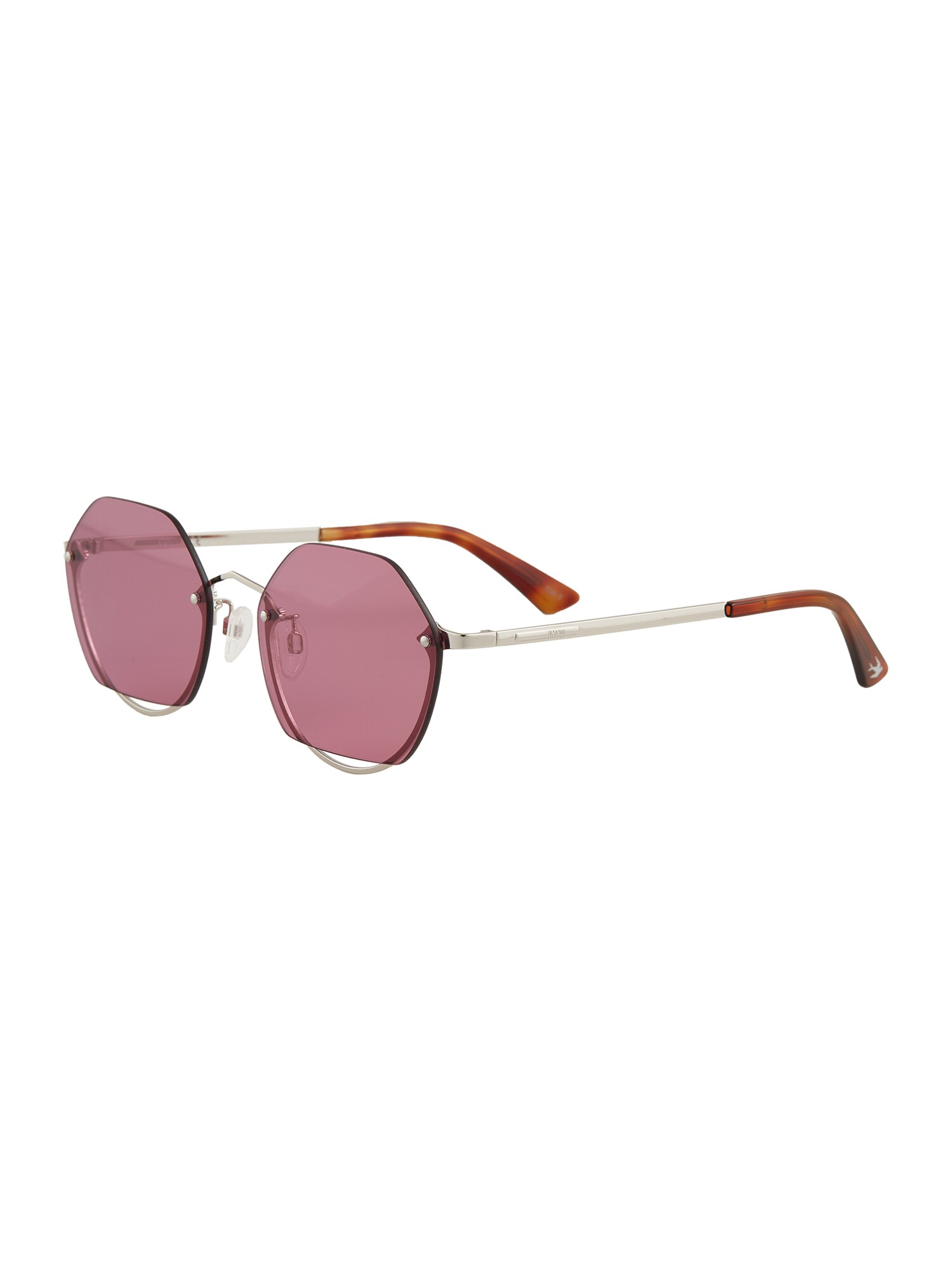 McQ Alexander McQueen Akiniai nuo saulės 'MQ0256SA-001 58'  purpurinė / sidabrinė