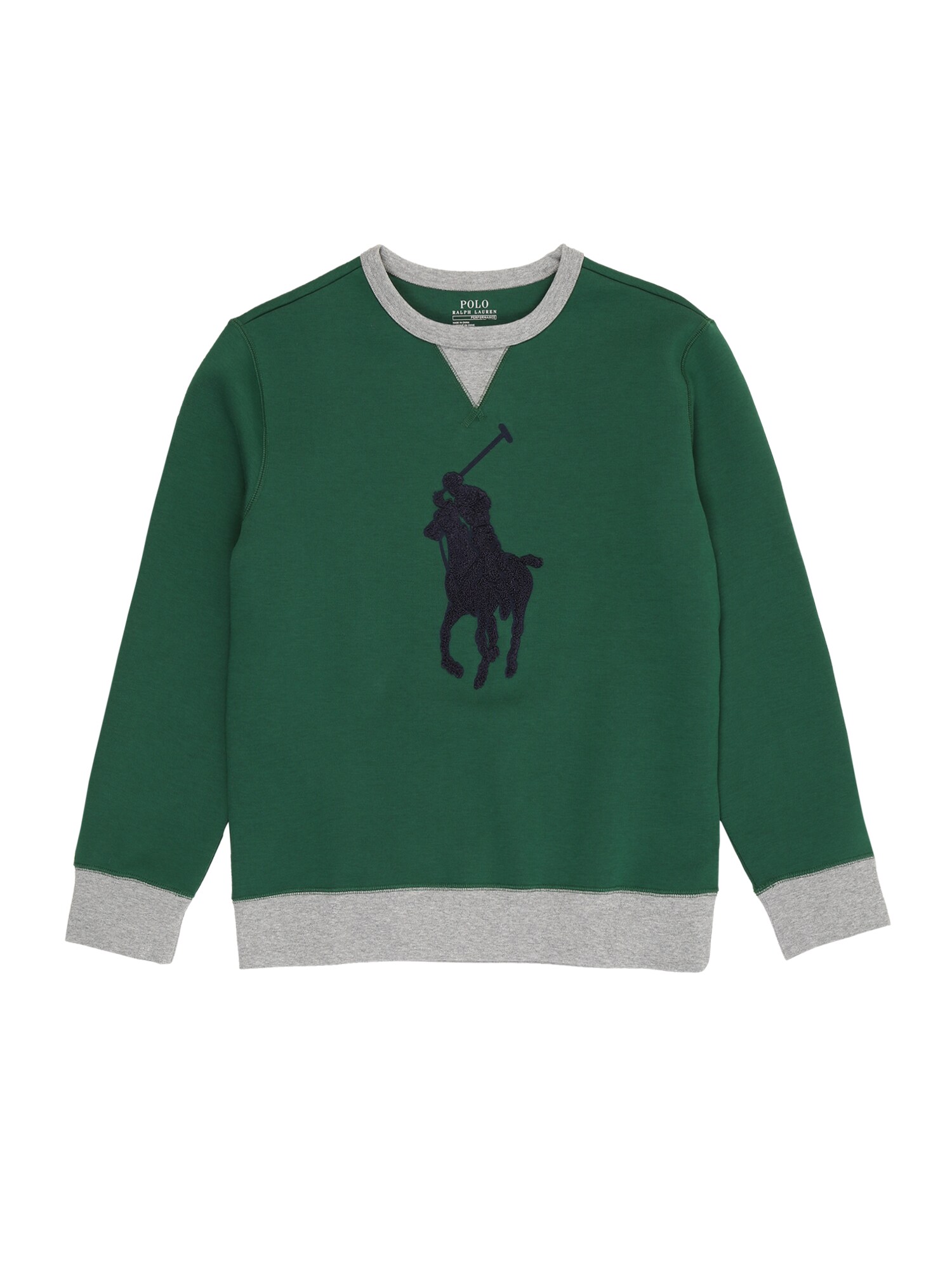POLO RALPH LAUREN Megztinis be užsegimo  tamsiai žalia / pilka / juoda
