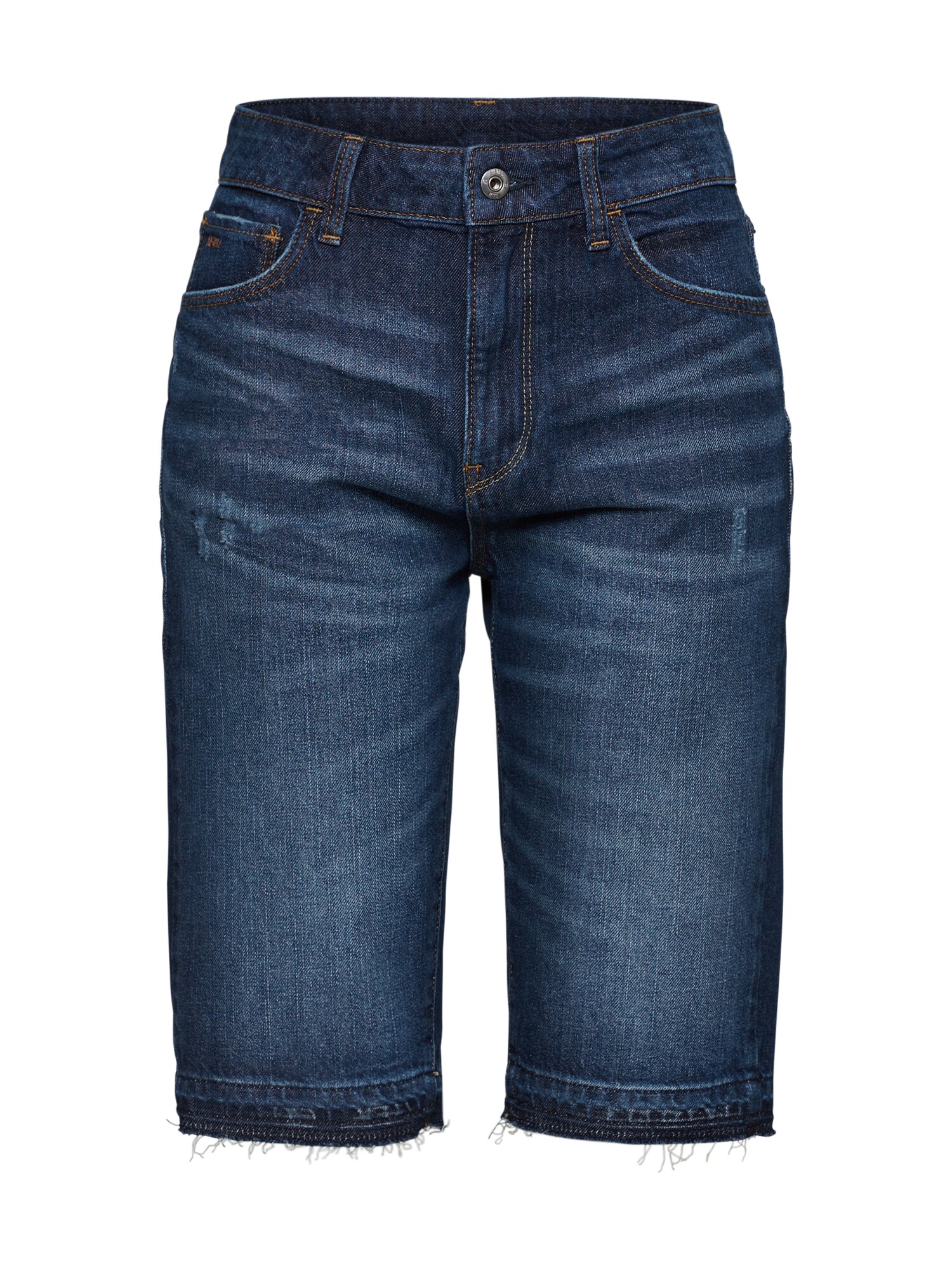 G-Star RAW Džinsai '3301 High Straight Short rp Wmn'  tamsiai (džinso) mėlyna