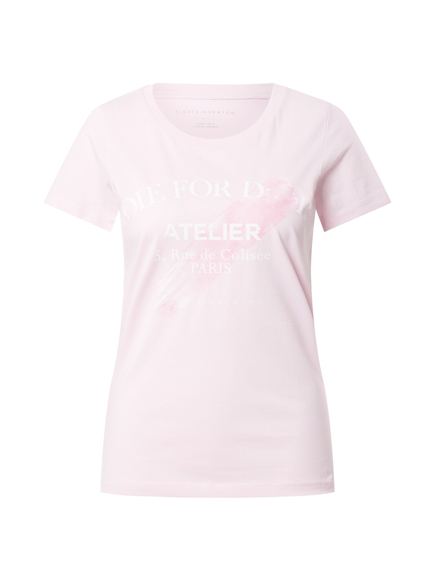 EINSTEIN & NEWTON Marškinėliai 'Violet Atelier'  balta / rožių spalva