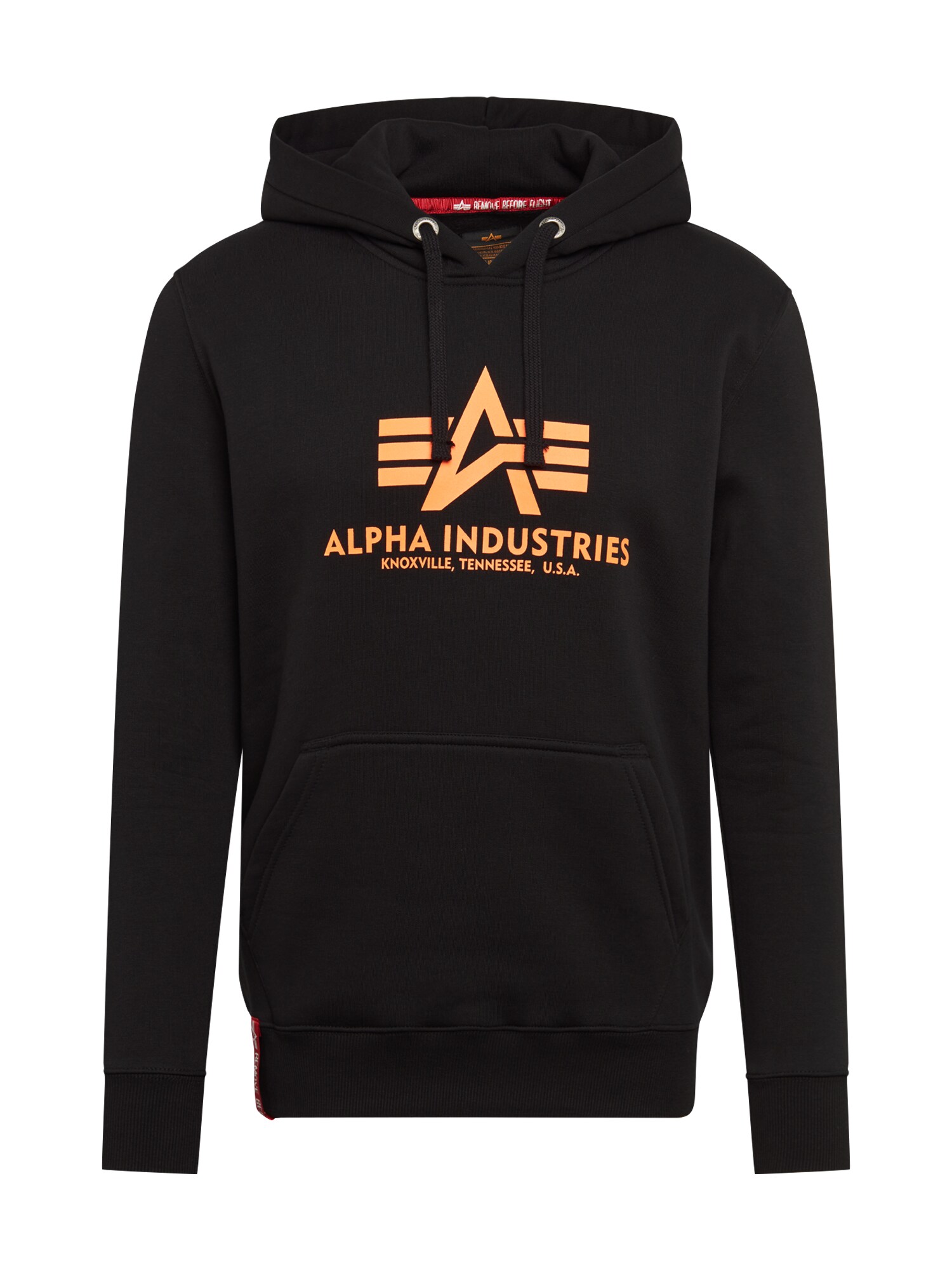 ALPHA INDUSTRIES Megztinis be užsegimo  neoninė oranžinė / juoda
