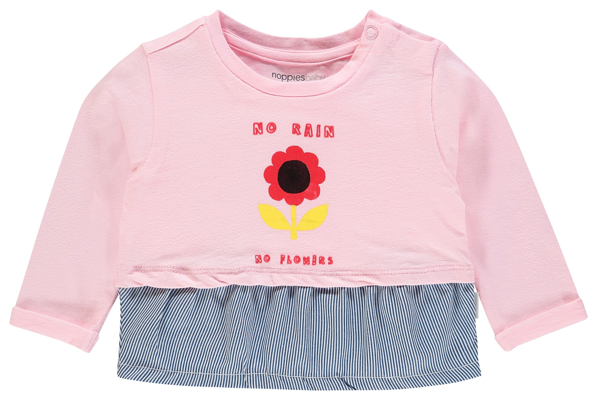 Noppies Meisjes Shirt Riverview Nachtblauw Oudroze Wit noppies kopen in de aanbieding