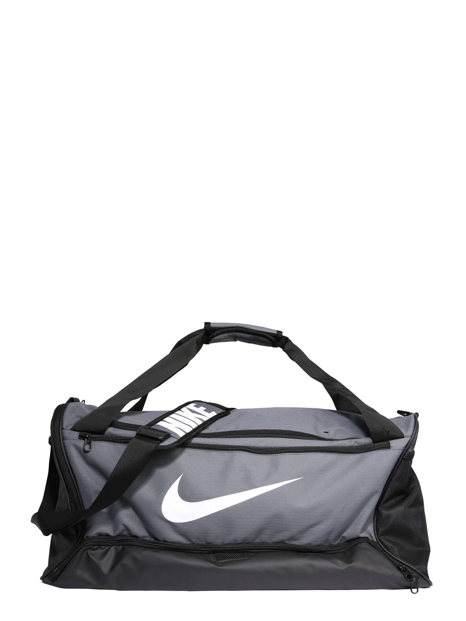 NIKE Sportinis krepšys 'BRSLA M DUFF - 9.0'  pilka / balta