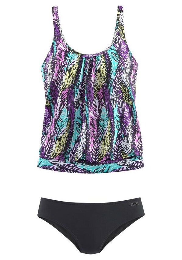 LASCANA, Tankini, lila & fekete, 2 kép a 3 közül