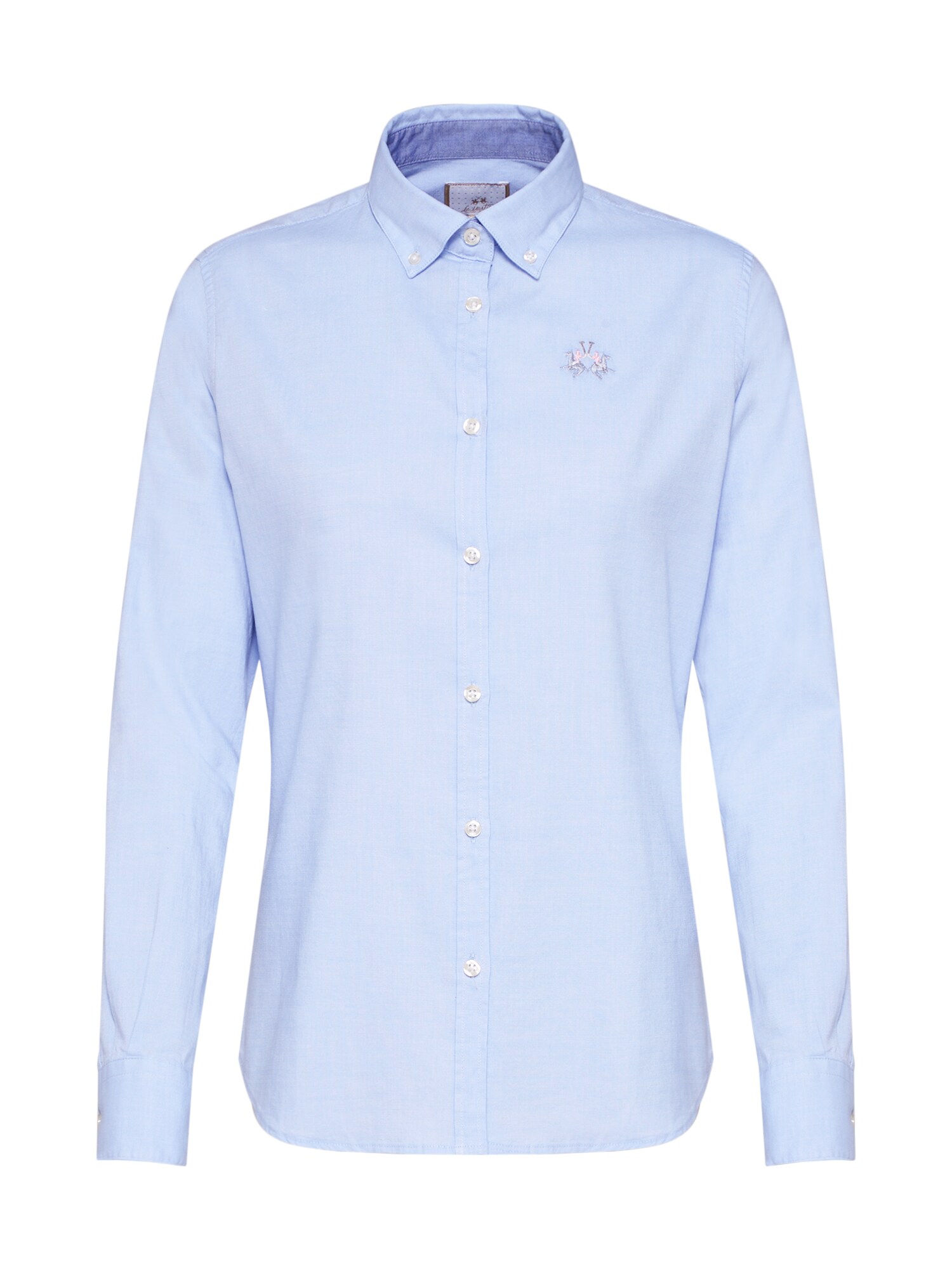 La Martina Palaidinė 'SHIRT L/S OXFORD 50/1 30/2 STR'  šviesiai mėlyna