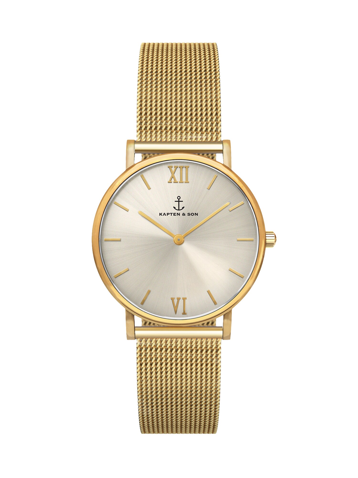 Kapten & Son Analoguhr ''''Joy Mesh'''' gold