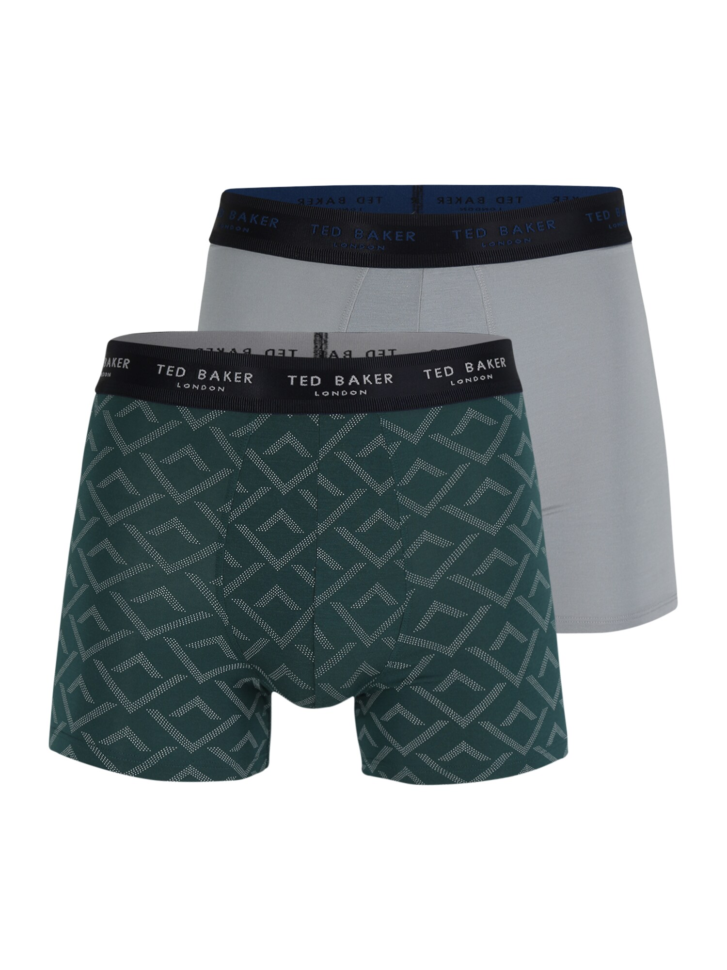 Ted Baker Boxer trumpikės  įdegio spalva / balta / mėlyna / šviesiai pilka