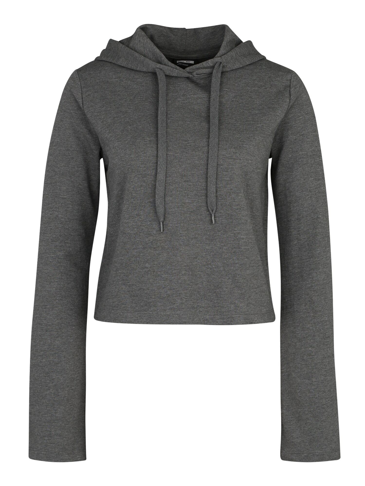 Noisy May Dames Sweatshirt Shanna Cropped Grijs Gemeleerd noisy may kopen in de aanbieding