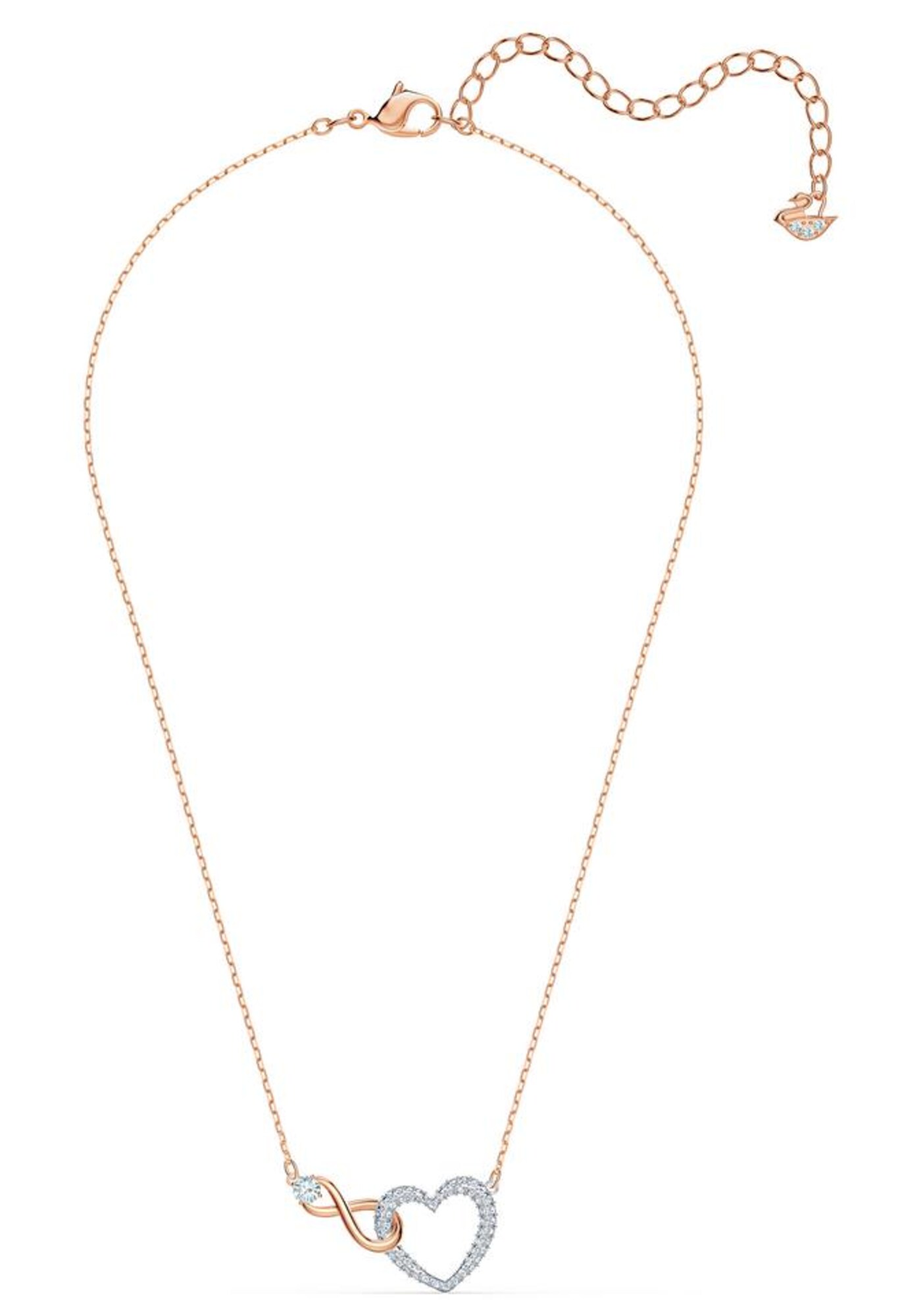 Swarovski Lánc  rózsaszín arany / ezüst / átlátszó akciós termékkép 1