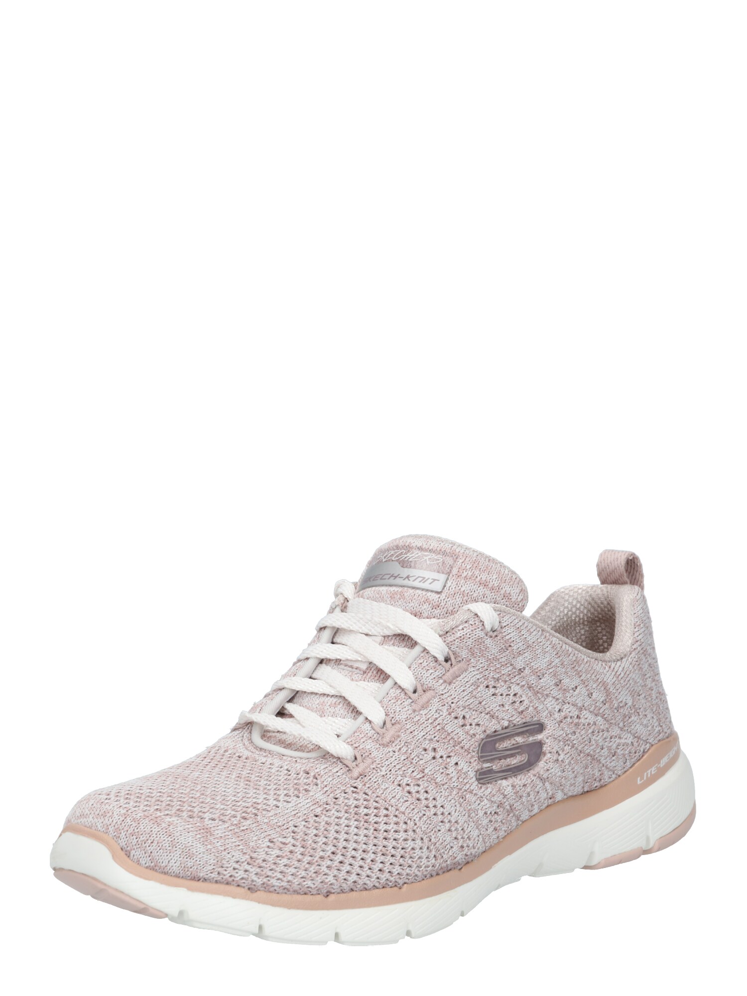 SKECHERS Sportbačiai be auliuko 'Flex Appeal 3.0 High Tides'  balta / rožinė / ryškiai rožinė spalva