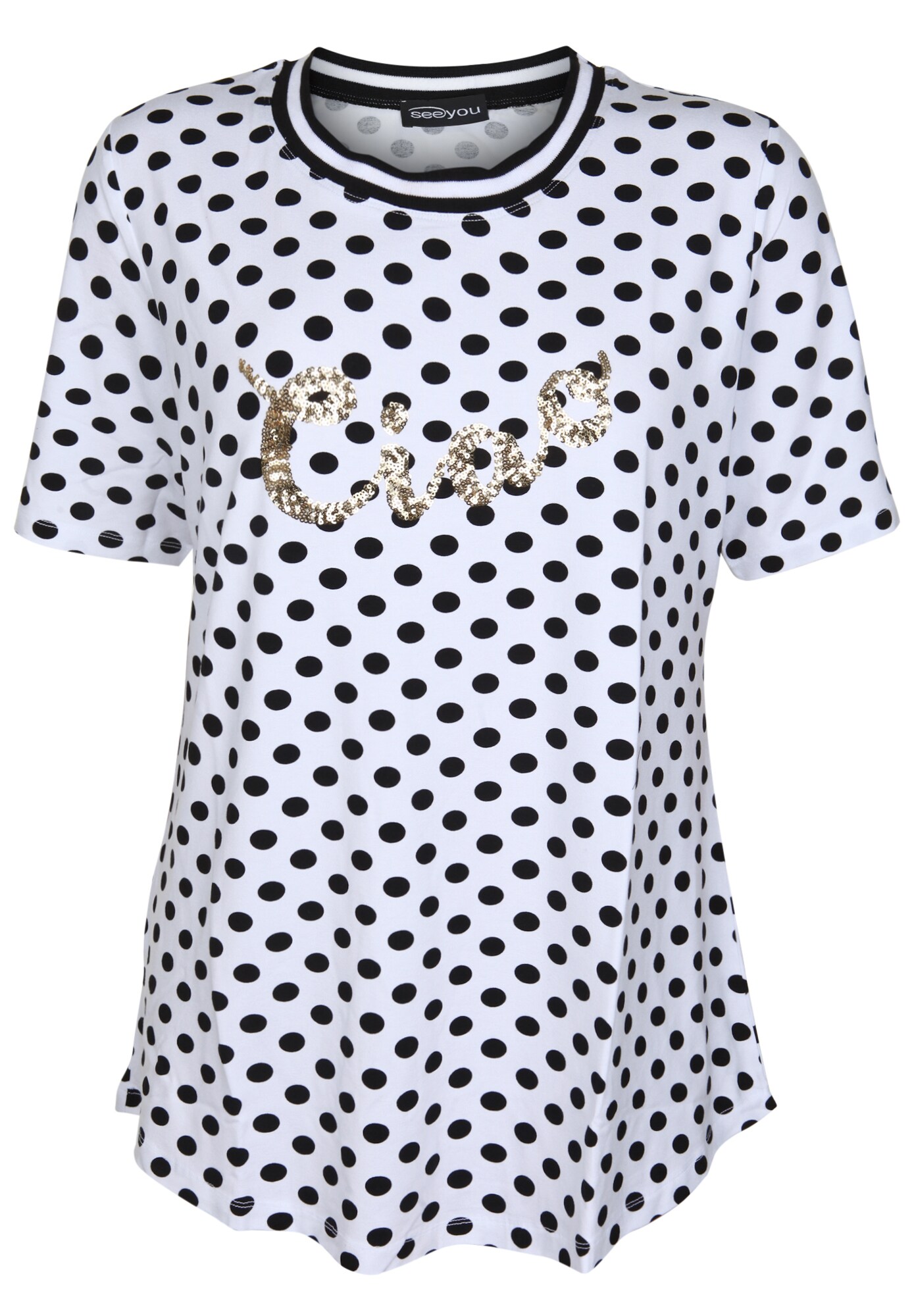 Seeyou Dames Shirt Zwart Wit seeyou kopen in de aanbieding