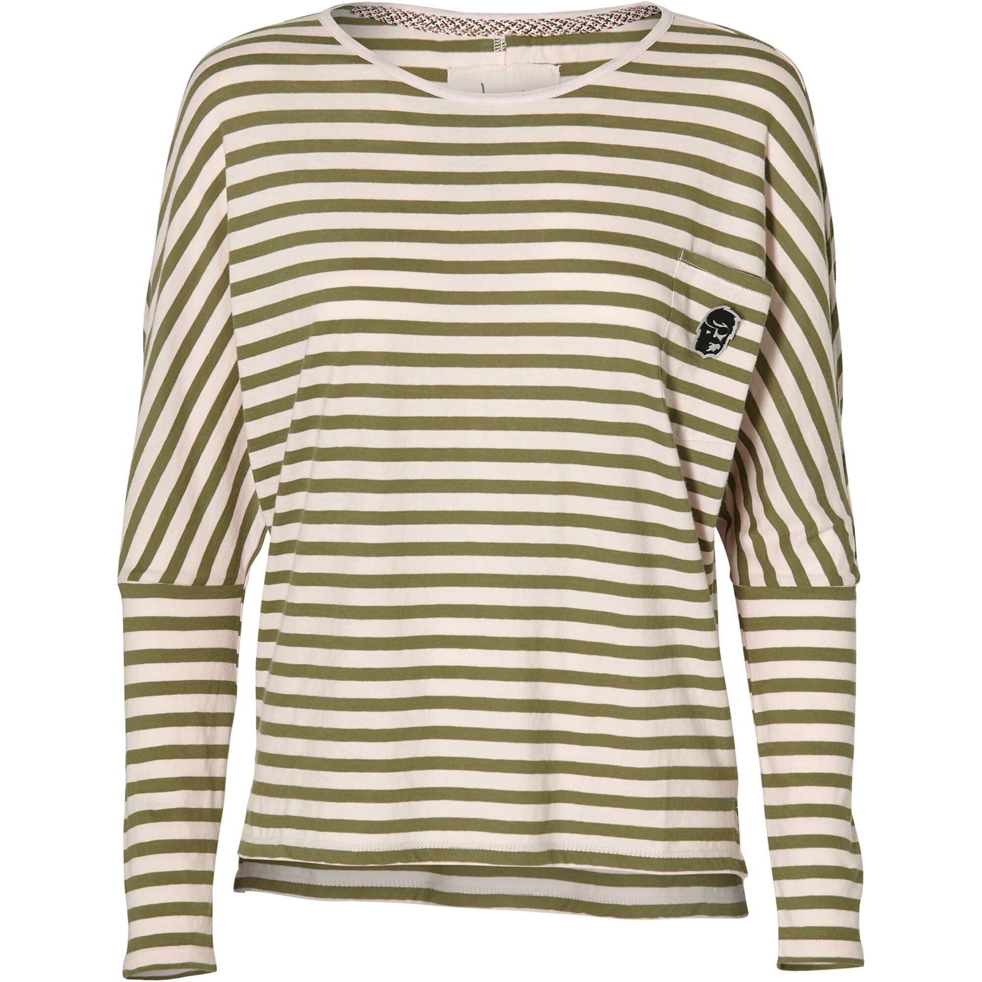 Oneill Dames Shirt Lw Ess Striped Olijfgroen Poederroze oneill kopen in de aanbieding